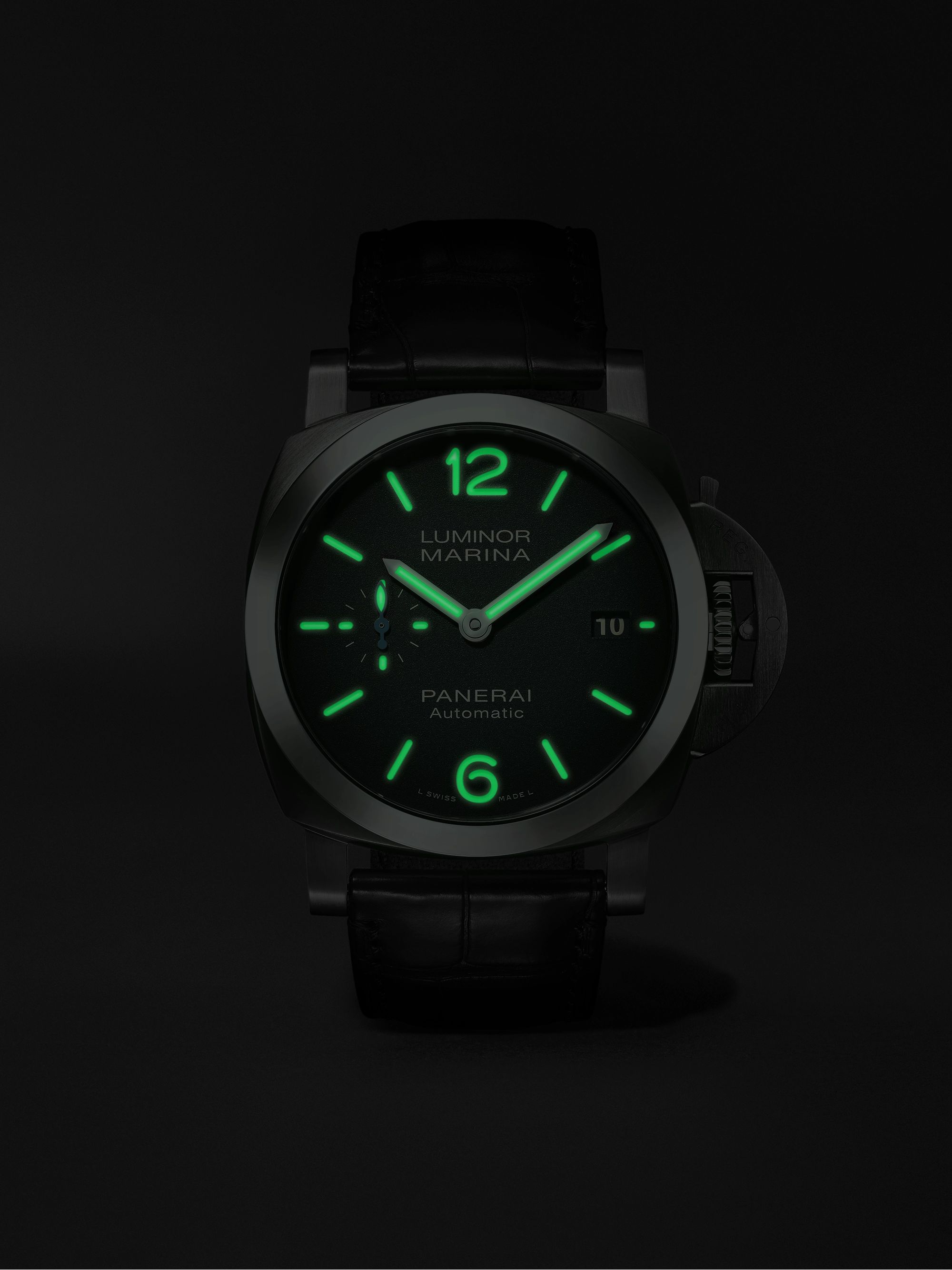 PANERAI Luminor Marina Quaranta Automatic 40mm Stainless Steel and Alligator Watch, Ref. No. PAM01272