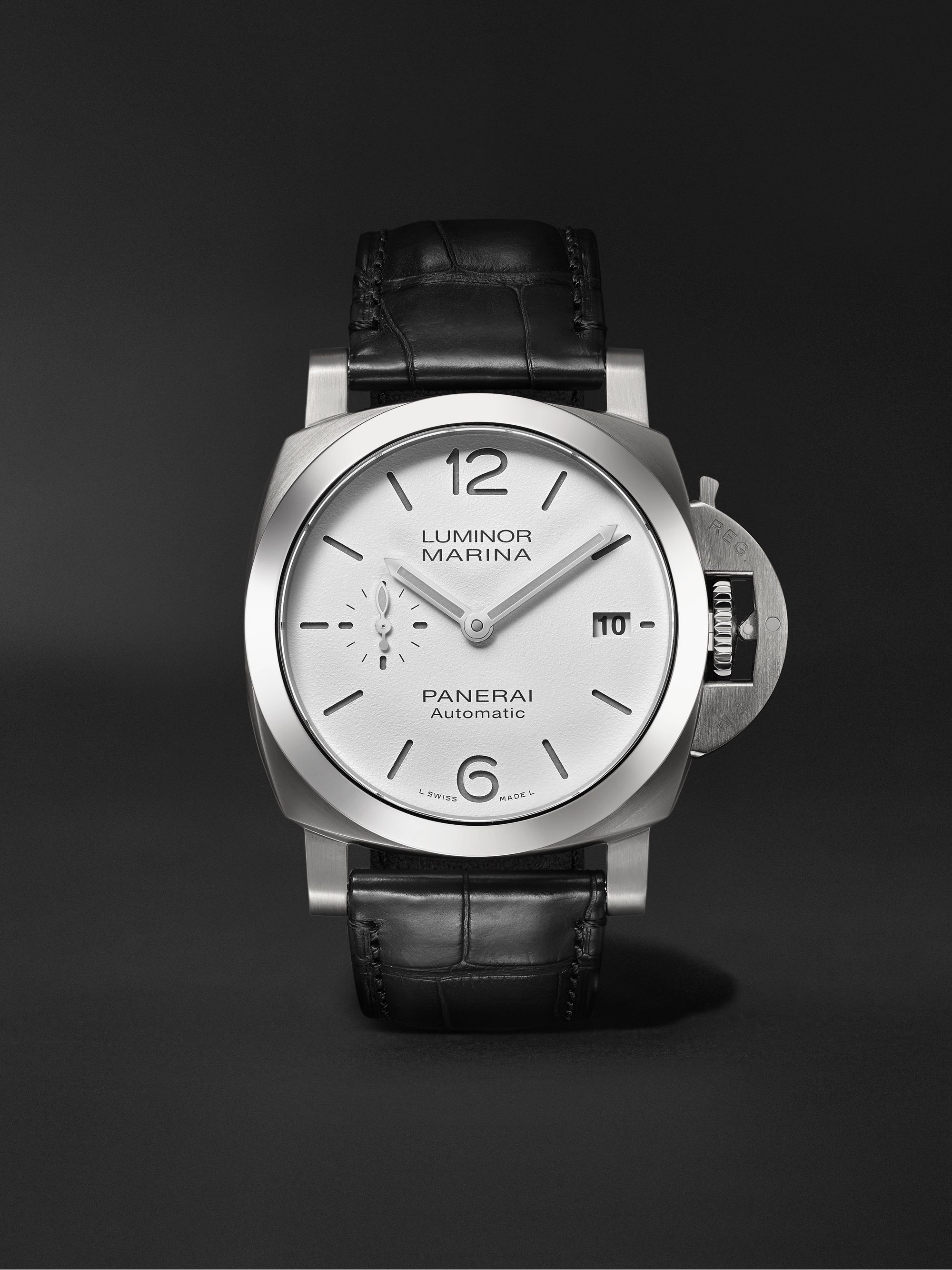 PANERAI Luminor Marina Quaranta Automatic 40mm Stainless Steel and Alligator Watch, Ref. No. PAM01271