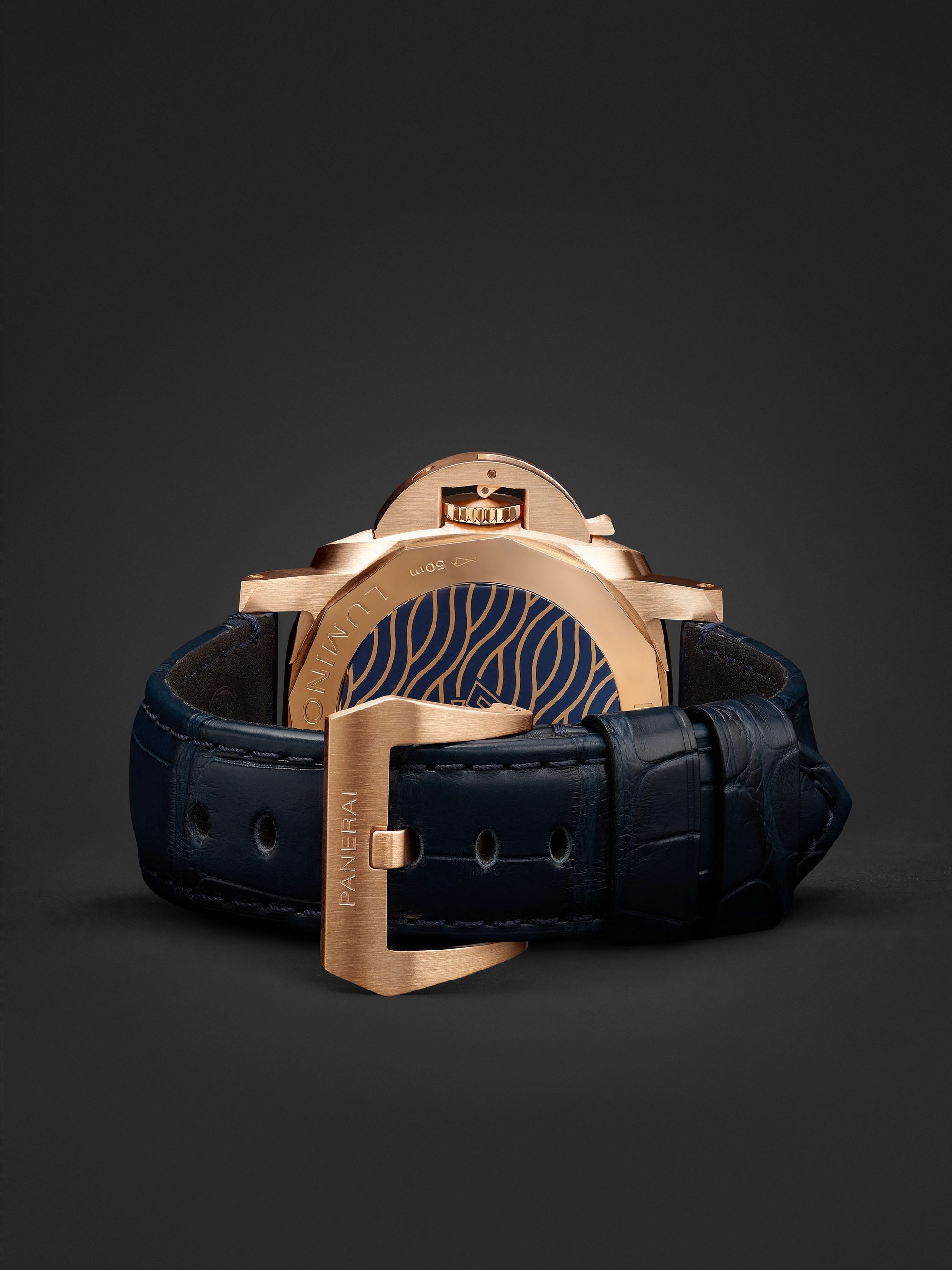 PANERAI Luminor Chrono Automatic Chronograph 44mm Goldtech and Alligator Watch, Ref. No. PAM01111