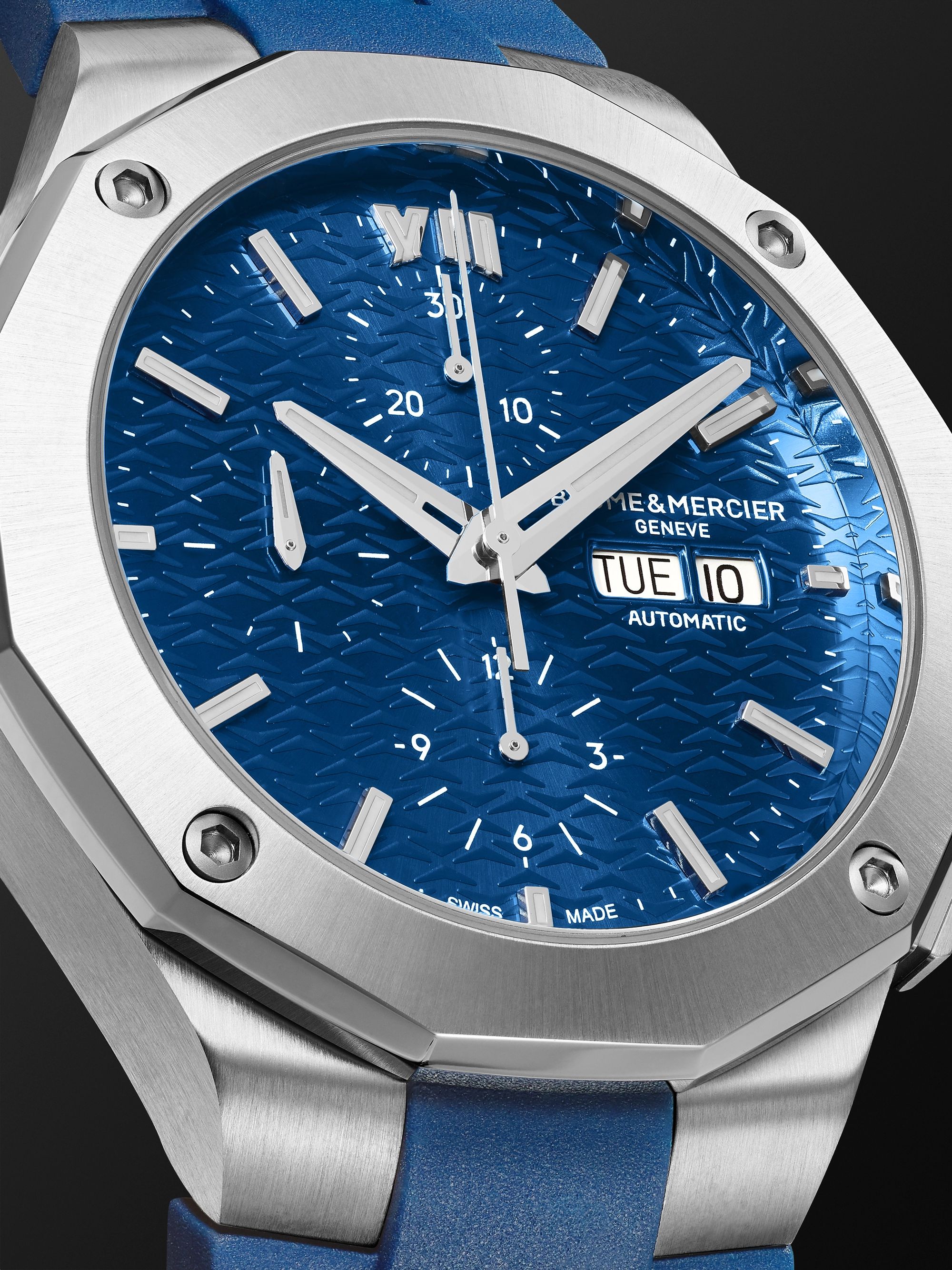 BAUME & MERCIER Riviera Baumatic Automatic Chronograph 43mm Stainless Steel and Rubber Watch, Ref. No. M0A10623