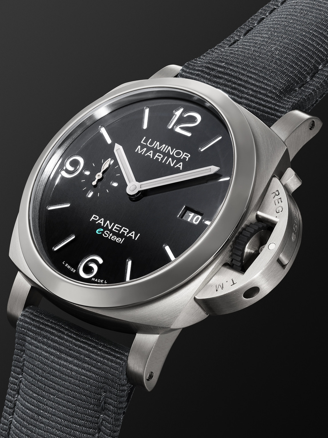 Shop Panerai Luminor Marina Automatic 44mm Esteel And Recycled Pet Watch, Ref. No. Pam01158 In Black