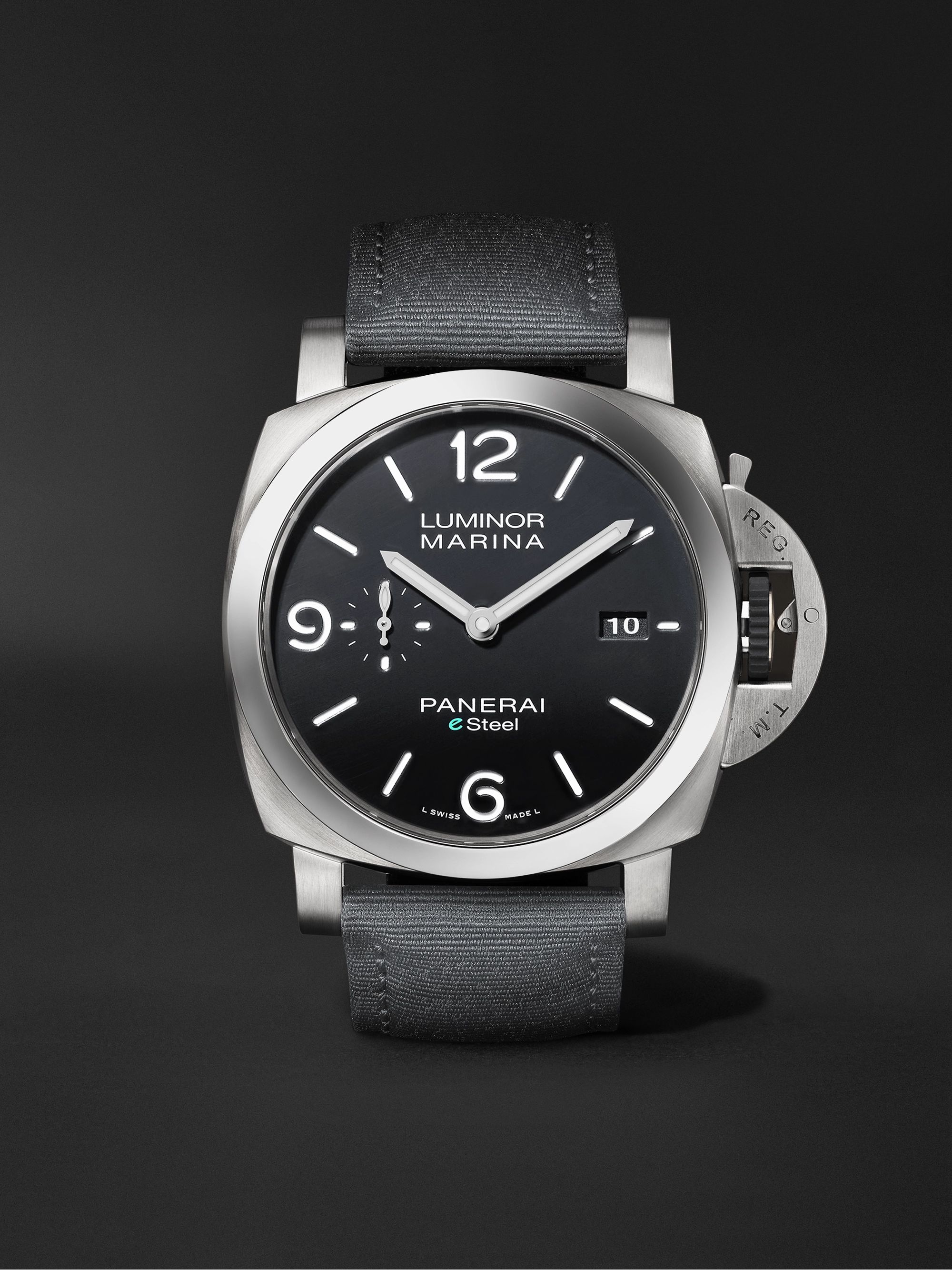 PANERAI Luminor Marina Automatic 44mm eSteel and Recycled PET Watch, Ref. No. PAM01158