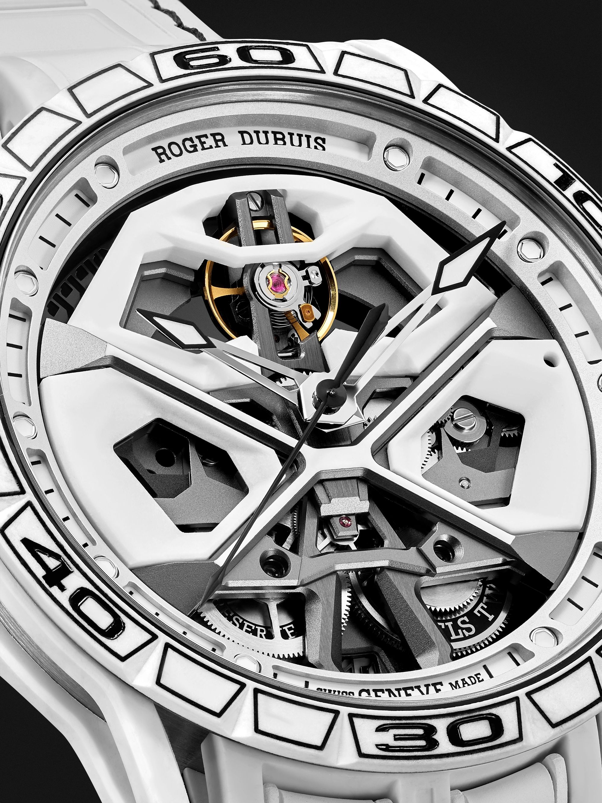 ROGER DUBUIS Excalibur Huracán Limited Edition Automatic Skeleton 45mm Ceramic Watch, Ref. No. EX0947