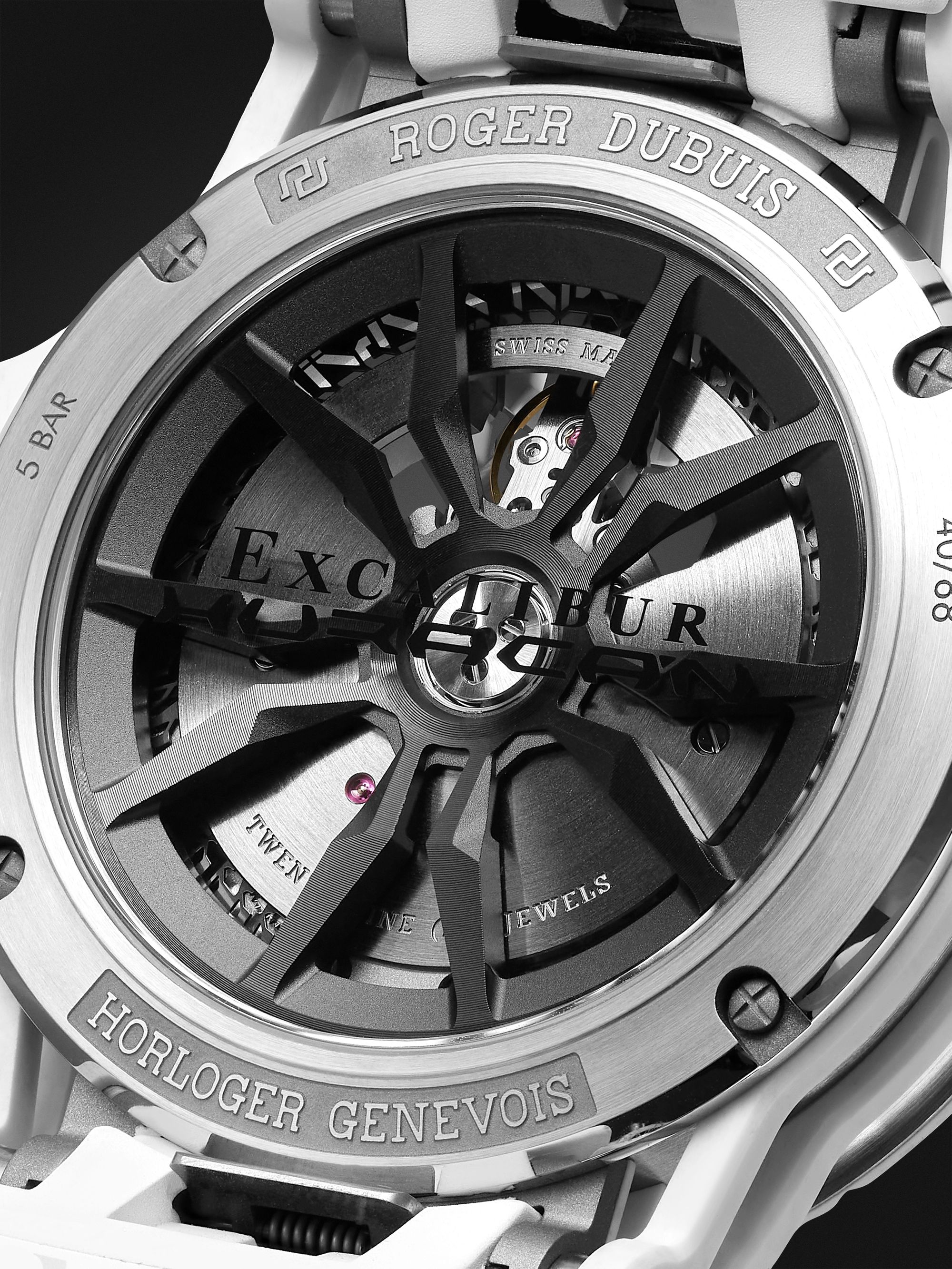 ROGER DUBUIS Excalibur Huracán Limited Edition Automatic Skeleton 45mm Ceramic Watch, Ref. No. EX0947