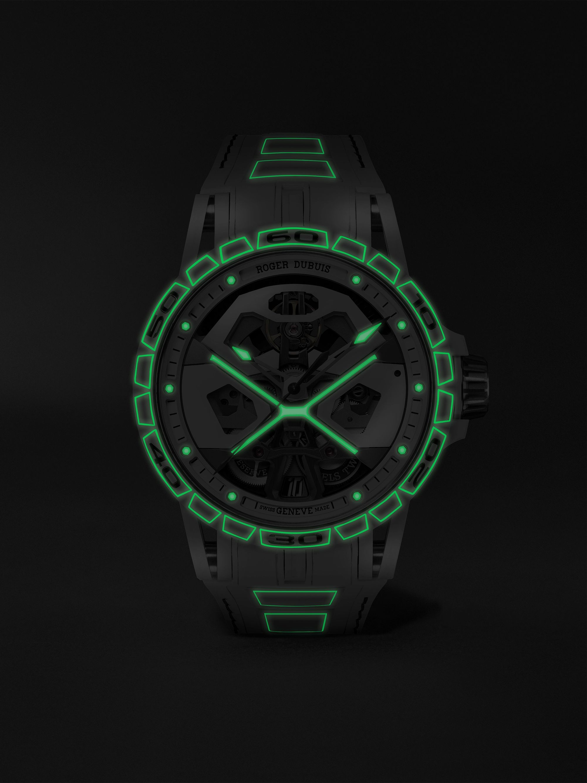 ROGER DUBUIS Excalibur Huracán Limited Edition Automatic Skeleton 45mm Ceramic Watch, Ref. No. EX0947