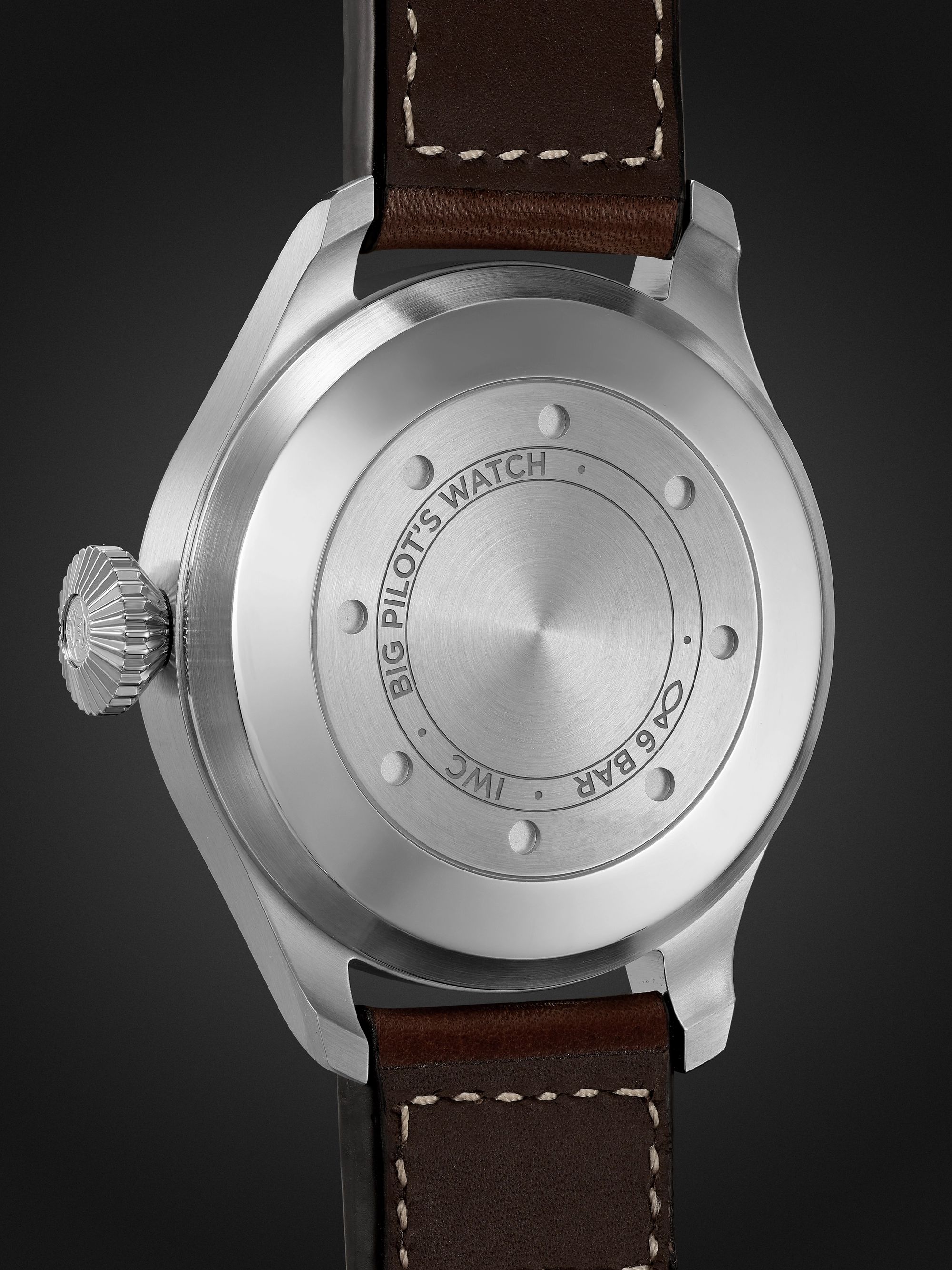 IWC SCHAFFHAUSEN Big Pilot's Automatic 46.2mm Stainless Steel and Leather Watch, Ref. No. IW501015