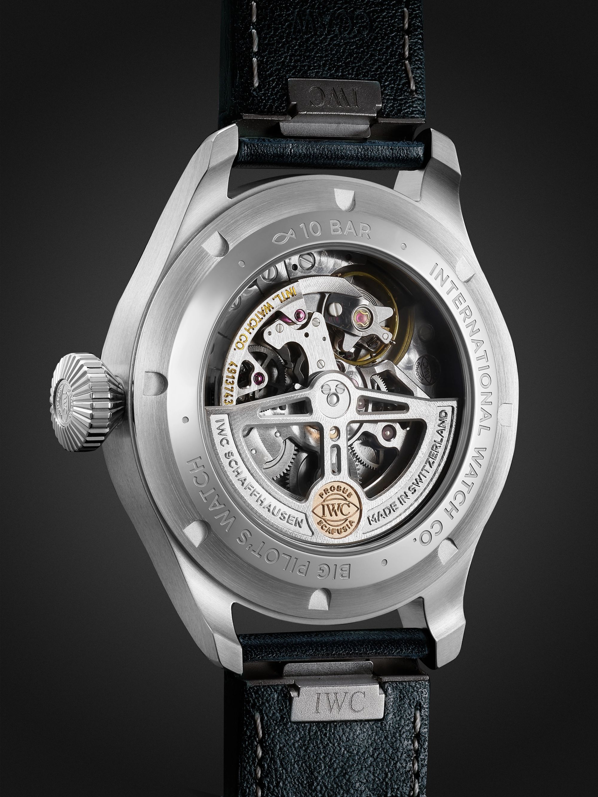 IWC SCHAFFHAUSEN Big Pilot's Automatic 43mm Stainless Steel and Leather Watch, Ref. No. IW329303