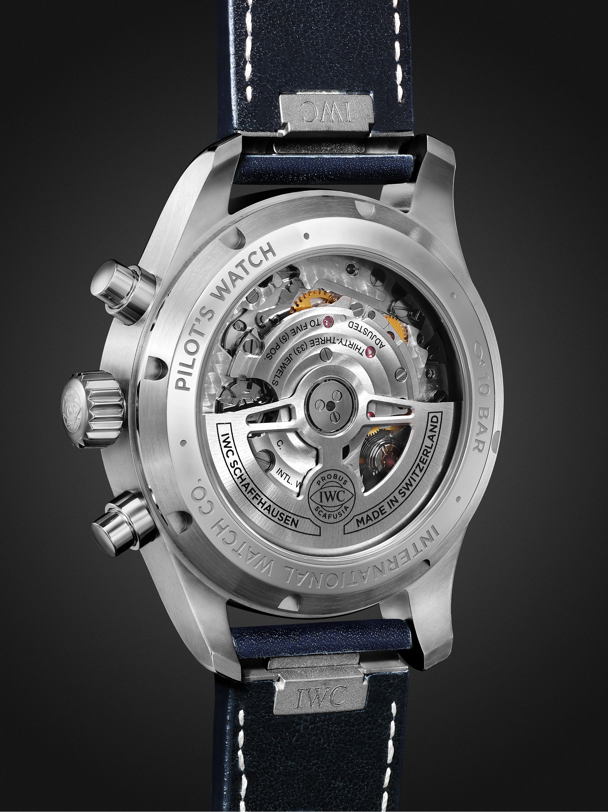 IWC SCHAFFHAUSEN Pilot's Watch Automatic Chronograph 41mm Stainless Steel and Leather Watch, Ref. No. 	IW388101