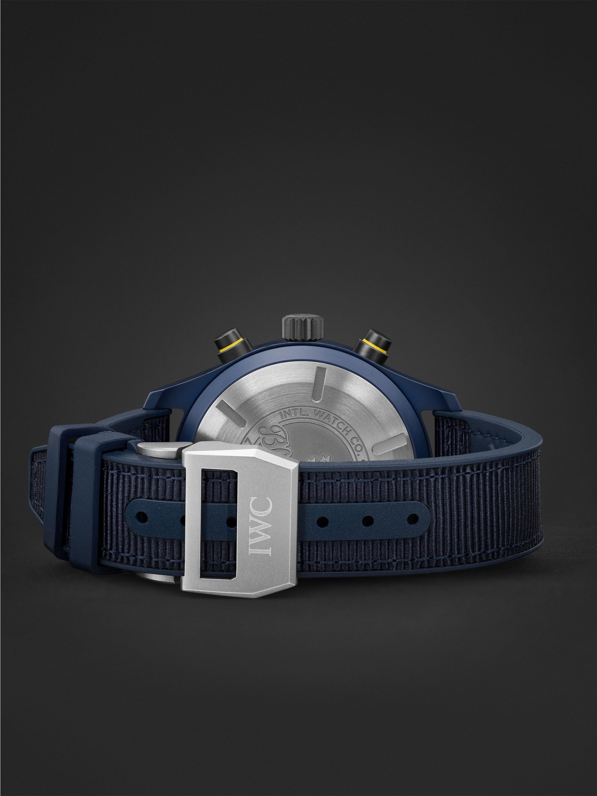 IWC SCHAFFHAUSEN Pilot's Blue Angels II Limited Edition Automatic Chronograph 44.5mm Ceramic and Textile Watch, Ref. No. IW389109