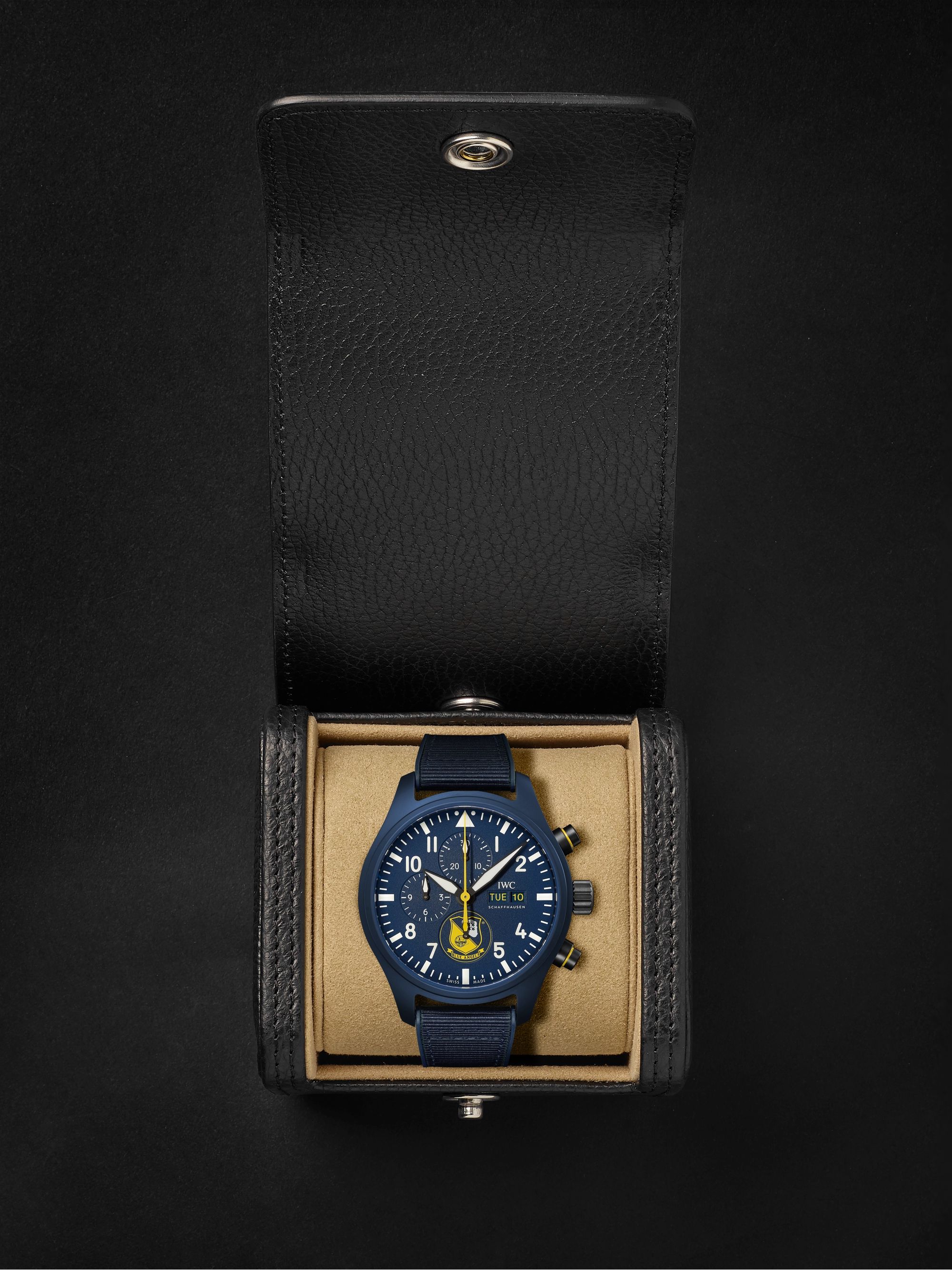 IWC SCHAFFHAUSEN Pilot's Blue Angels II Limited Edition Automatic Chronograph 44.5mm Ceramic and Textile Watch, Ref. No. IW389109