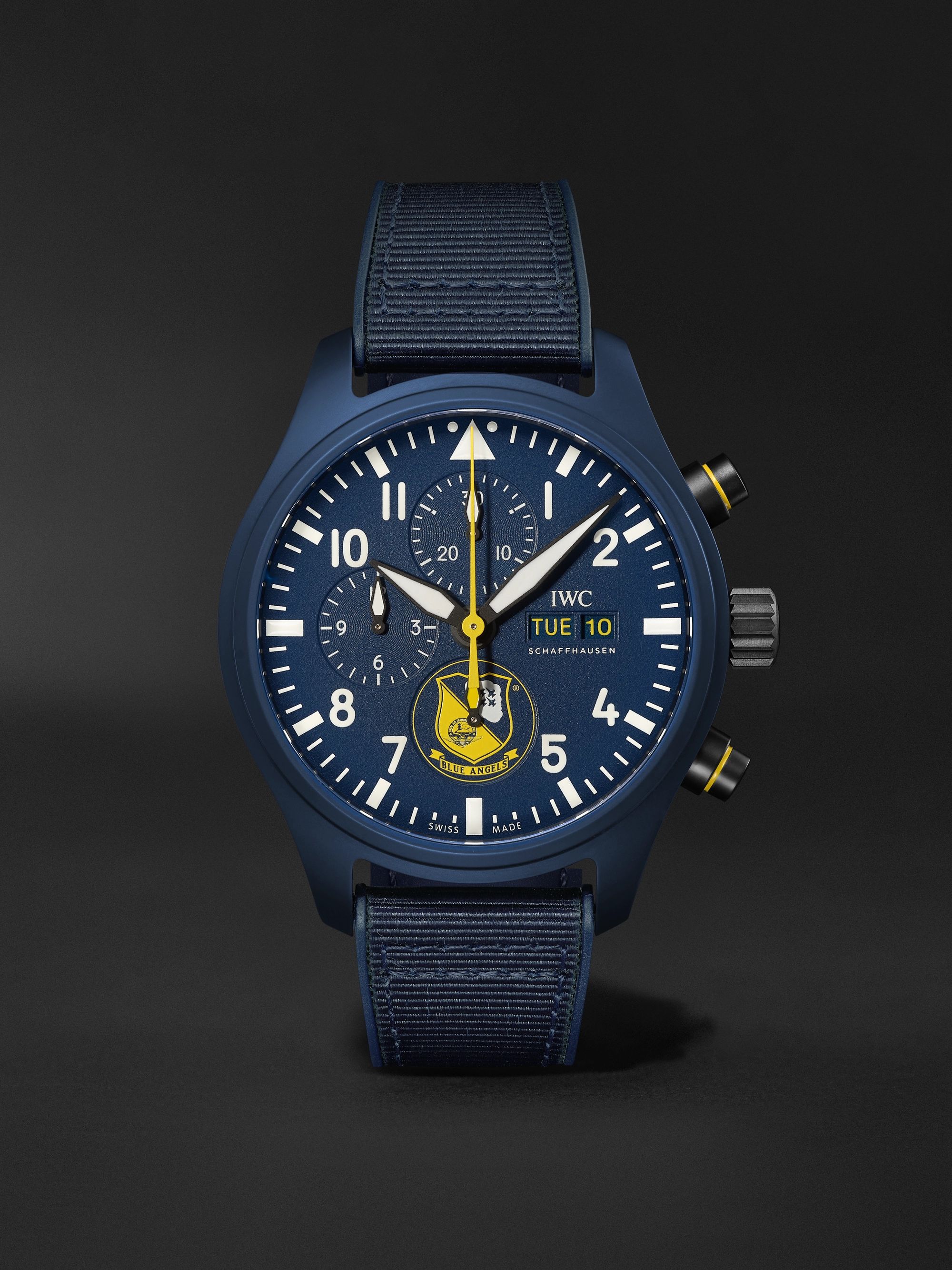 IWC Schaffhausen Pilot's Watch Chronograph Edition Blue Angels | lupon ...