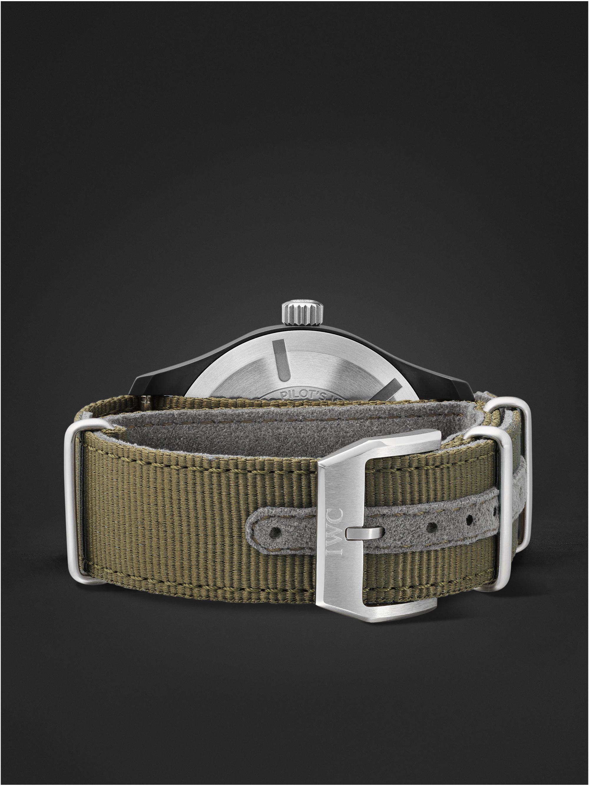 IWC SCHAFFHAUSEN Pilot's Watch MARK XVII SFTI Limited Edition Automatic Ceramic and Webbing Watch, Ref. No. IW324712