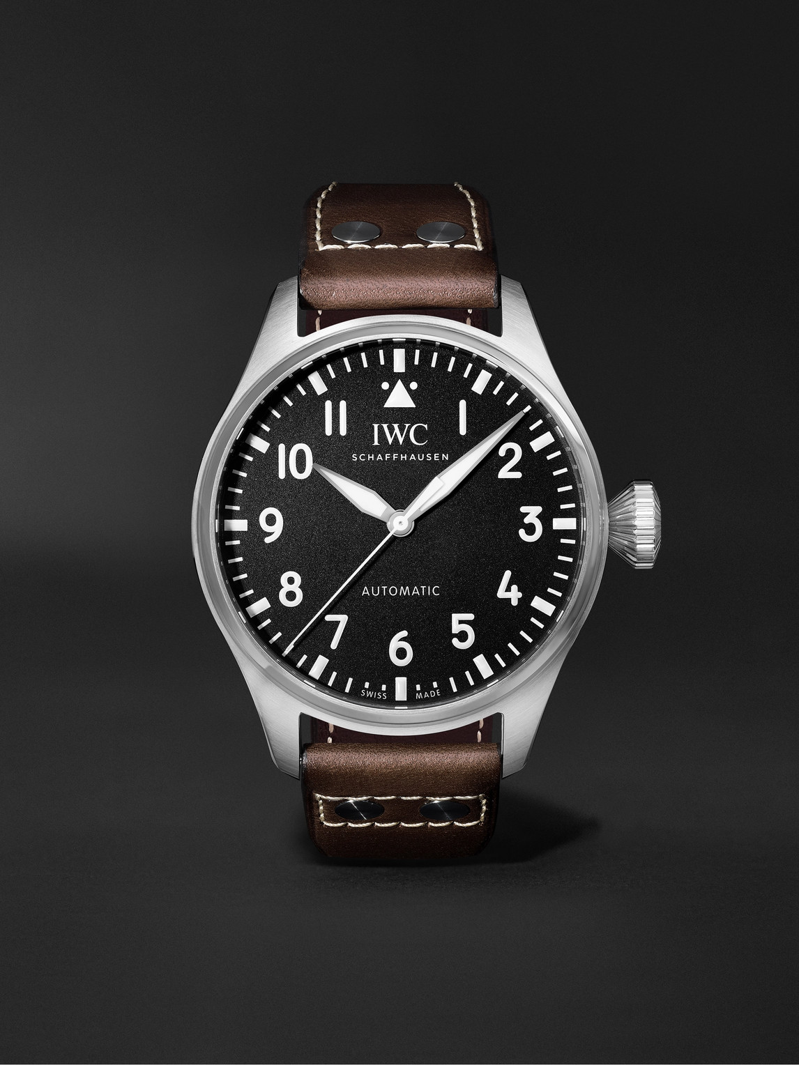 IWC SCHAFFHAUSEN Big Pilot's Automatic 43mm Stainless Steel and Leather Watch, Ref. No. IW329301 - Men