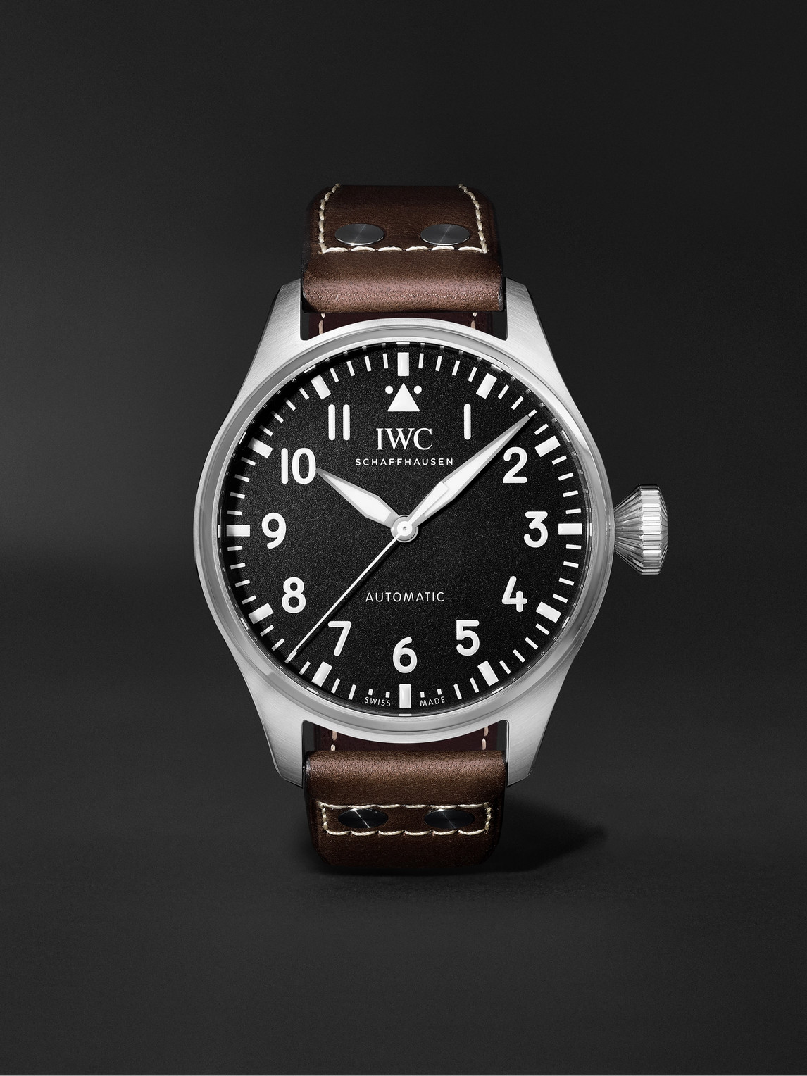 Iwc Schaffhausen Big Pilot's Automatic 43mm Stainless Steel And Leather Watch, Ref. No. Iw329301 In Unknown