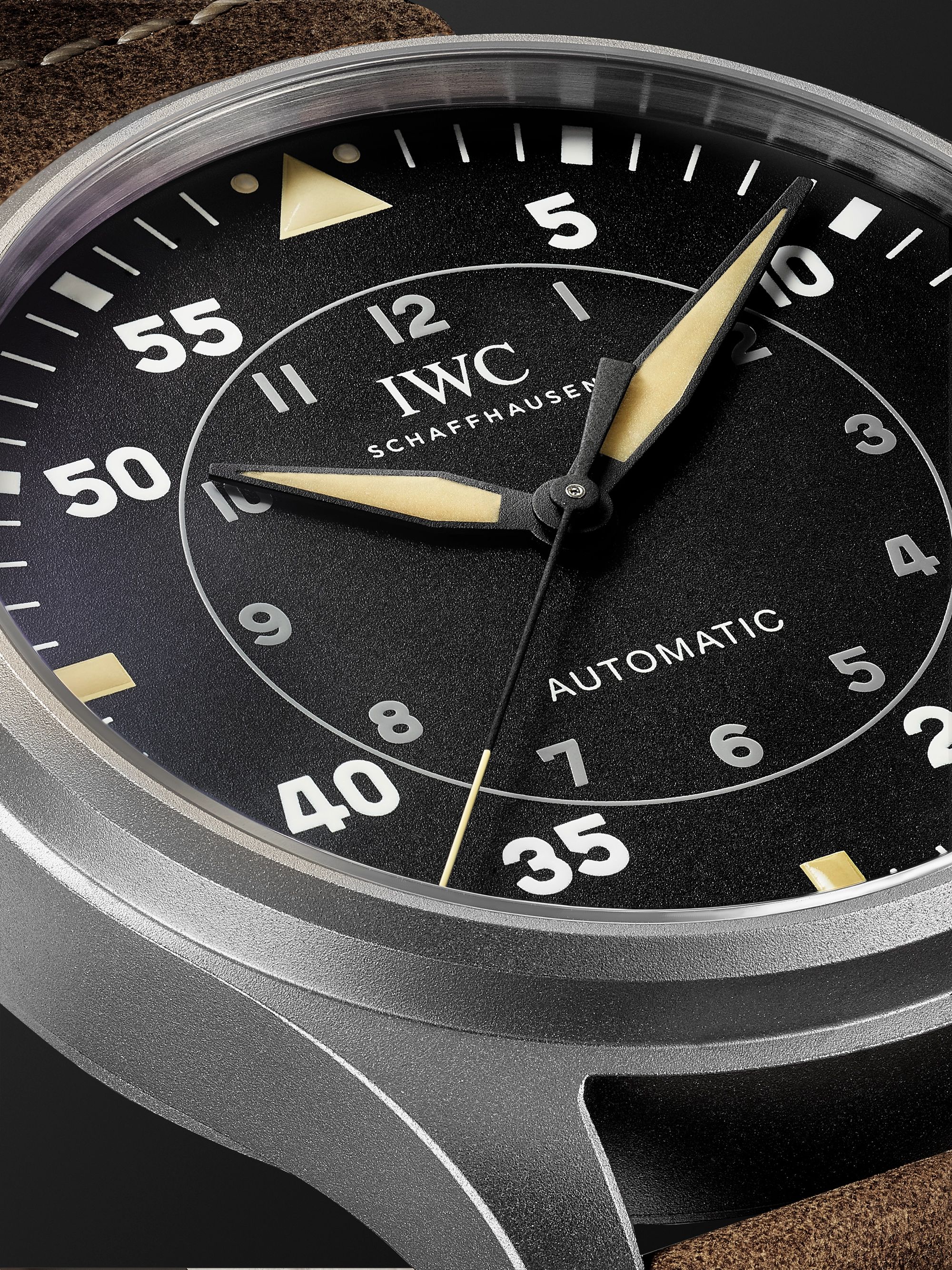 IWC SCHAFFHAUSEN Big Pilot's Watch Spitfire 43mm Titanium and Leather Watch, Ref No. IW329701