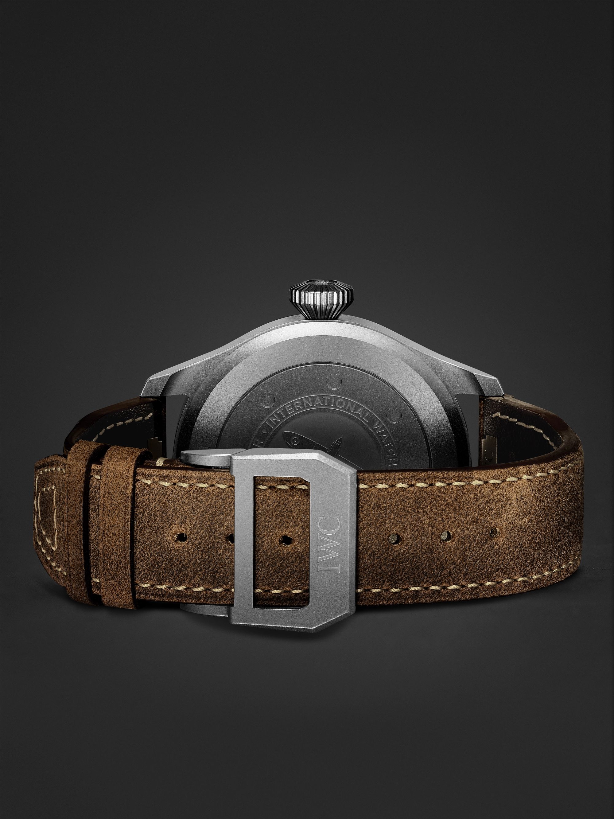 IWC SCHAFFHAUSEN Big Pilot's Watch Spitfire 43mm Titanium and Leather Watch, Ref No. IW329701