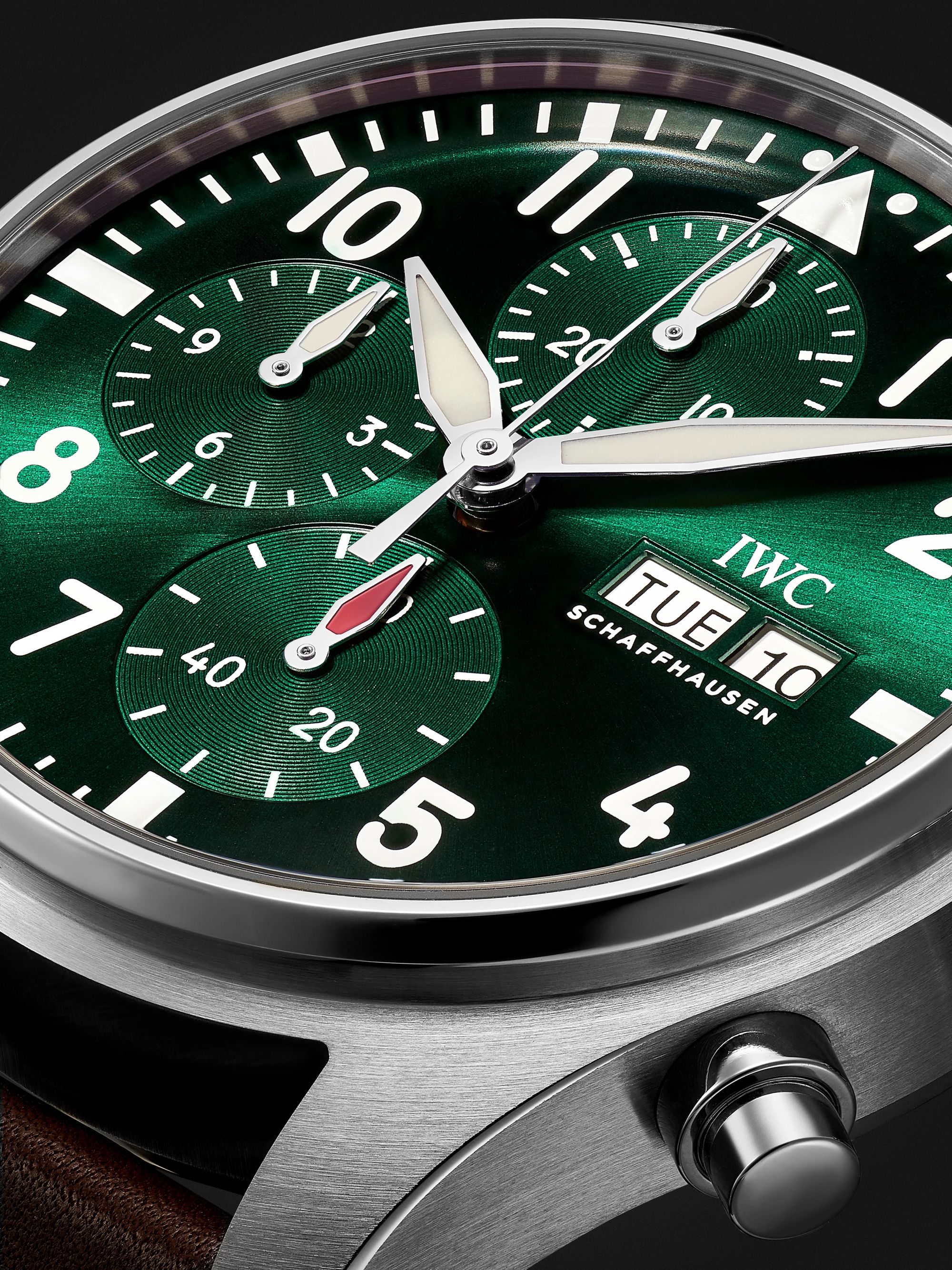 IWC SCHAFFHAUSEN Pilot's Automatic Chronograph 41mm Stainless Steel and Leather Watch, Ref. No. IW388103
