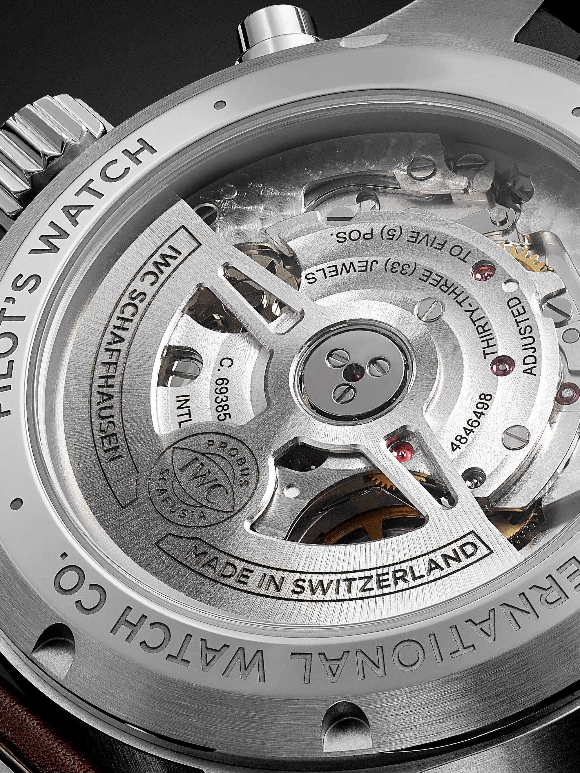 IWC SCHAFFHAUSEN Pilot's Automatic Chronograph 41mm Stainless Steel and Leather Watch, Ref. No. IW388103