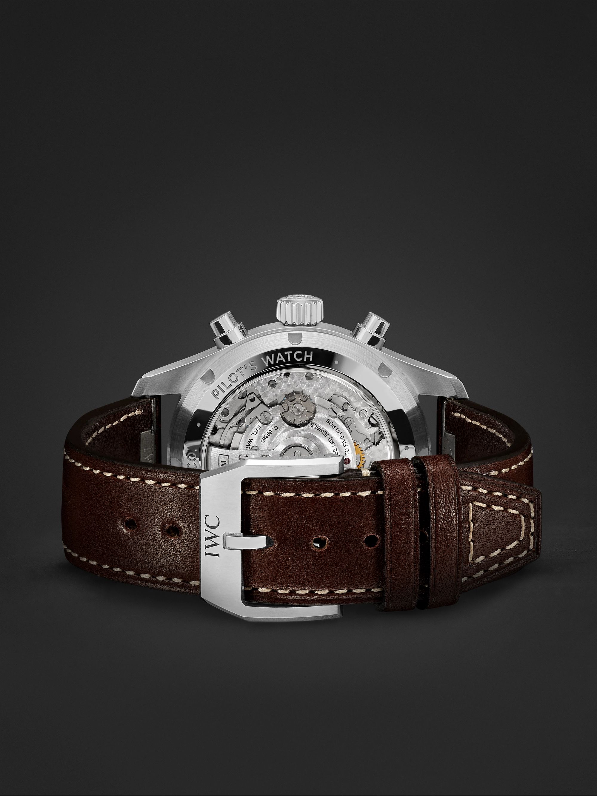IWC SCHAFFHAUSEN Pilot's Automatic Chronograph 41mm Stainless Steel and Leather Watch, Ref. No. IW388103