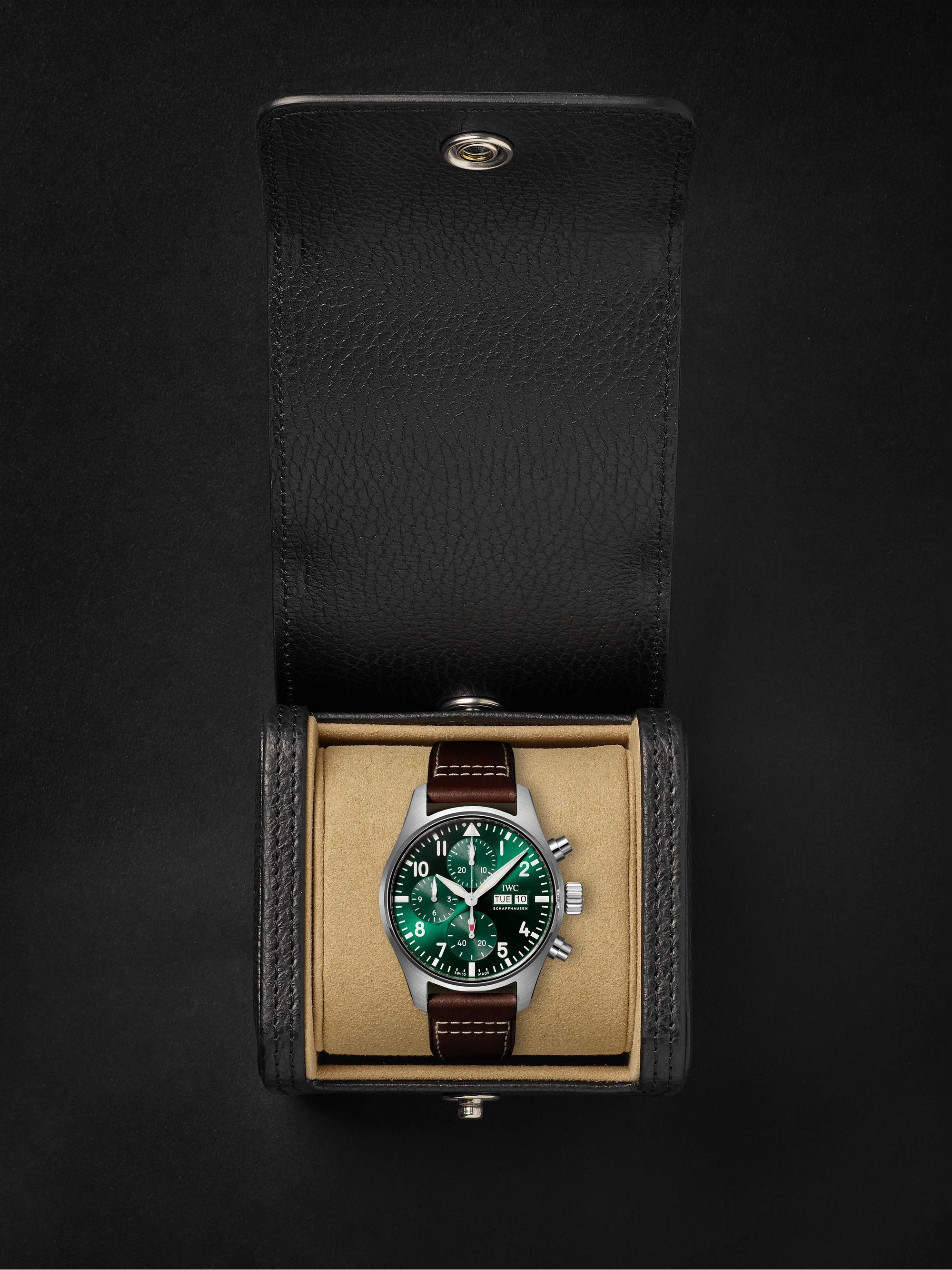 IWC SCHAFFHAUSEN Pilot's Automatic Chronograph 41mm Stainless Steel and Leather Watch, Ref. No. IW388103