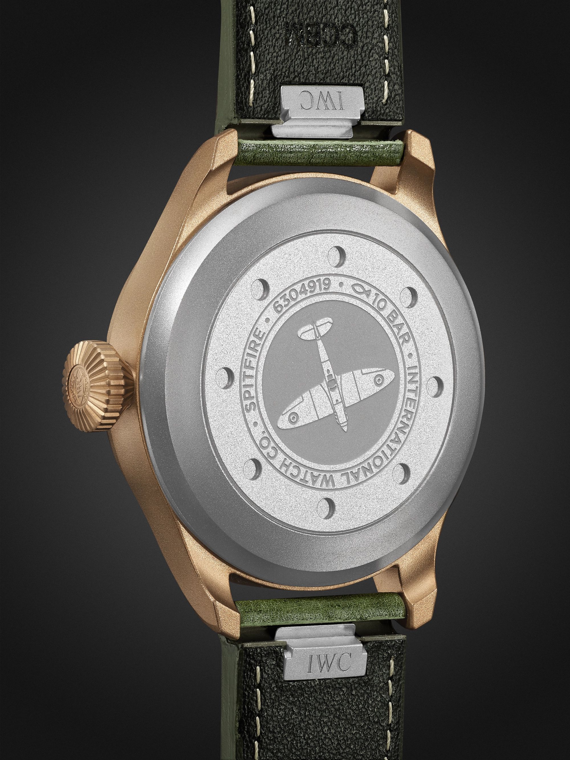 Big Pilot's Spitfire Automatic 43mm Bronze and Leather Watch, Ref. No.  IW329702
