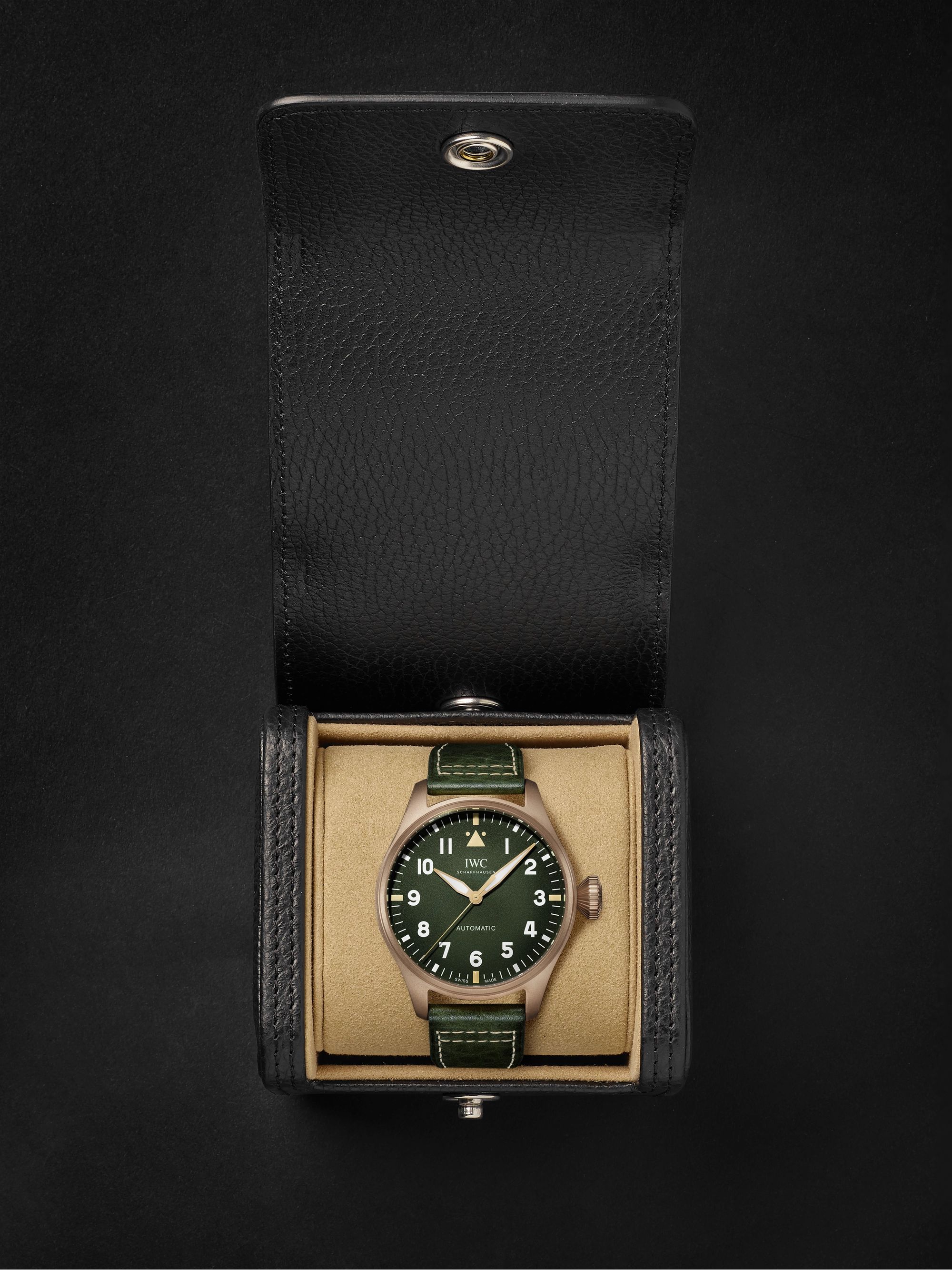 IWC SCHAFFHAUSEN Big Pilot's Spitfire Automatic 43mm Bronze and Leather Watch, Ref. No. IW329702