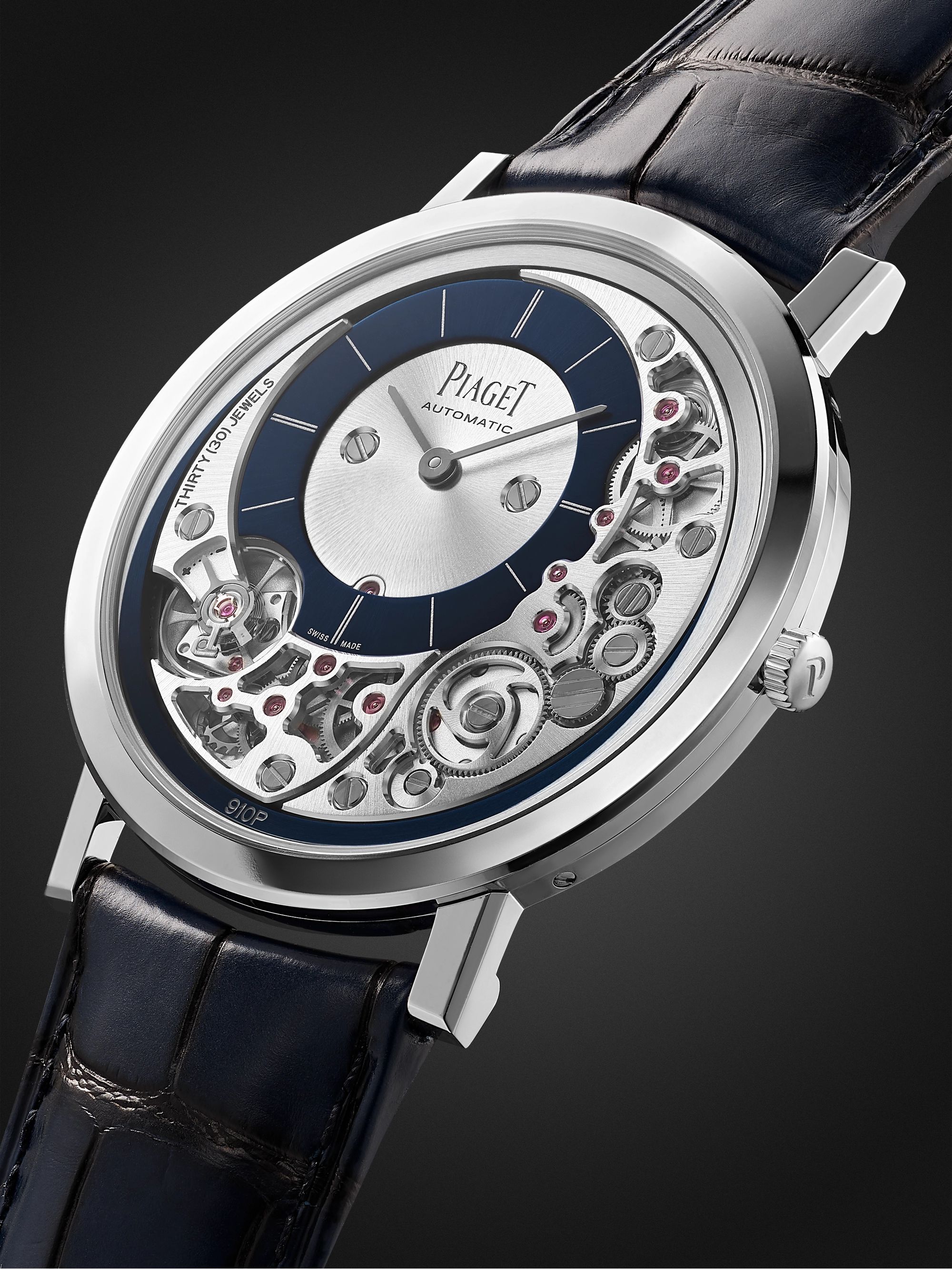 PIAGET Altiplano Ultimate Automatic 41mm 18-Karat White Gold and Alligator Watch, Ref. No. G0A45123