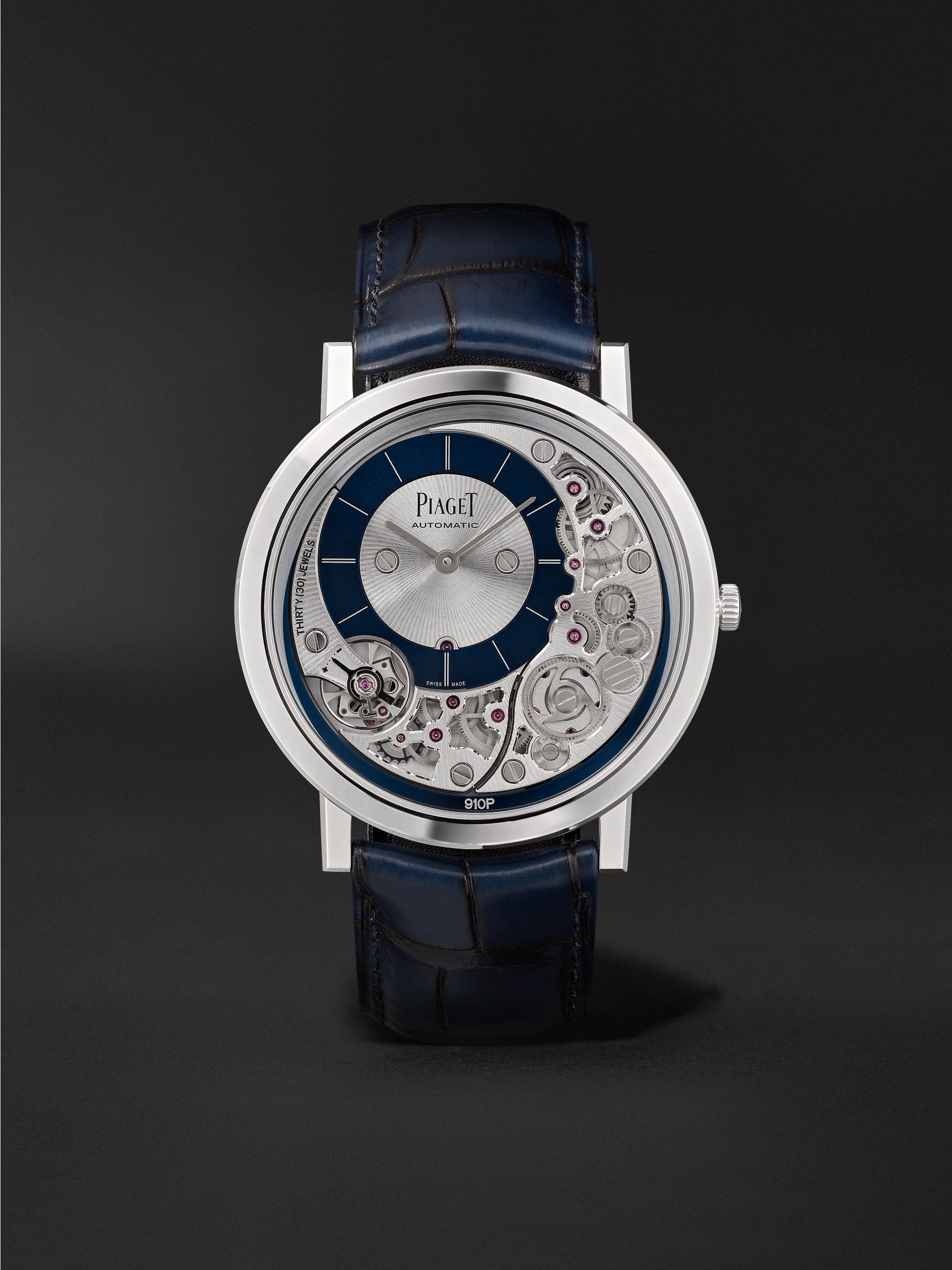 PIAGET Altiplano Ultimate Automatic 41mm 18-Karat White Gold and Alligator Watch, Ref. No. G0A45123
