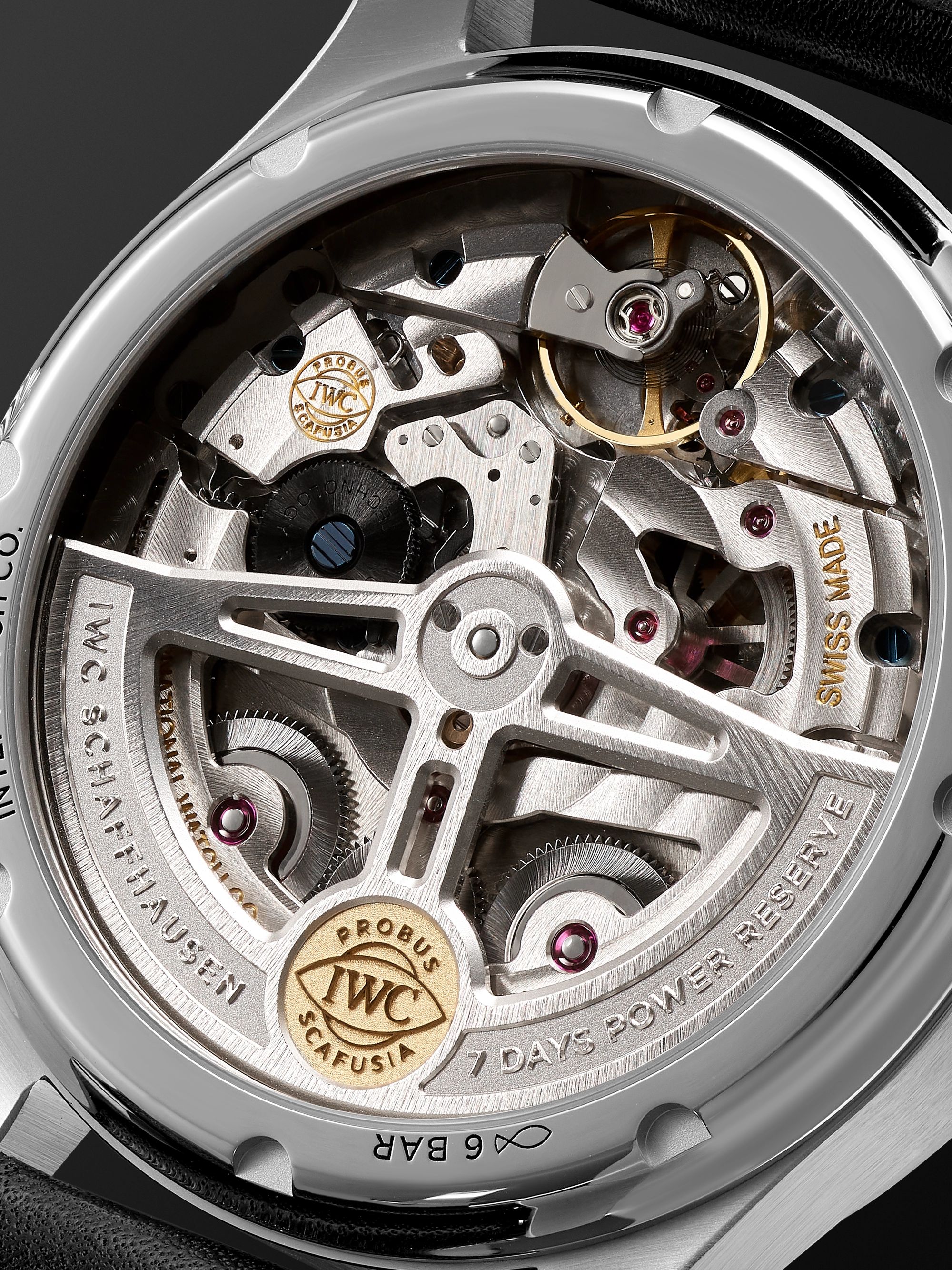IWC SCHAFFHAUSEN Big Pilot's Automatic Perpetual Calendar 46.2mm Stainless Steel and Leather Watch, Ref. No. IW503605