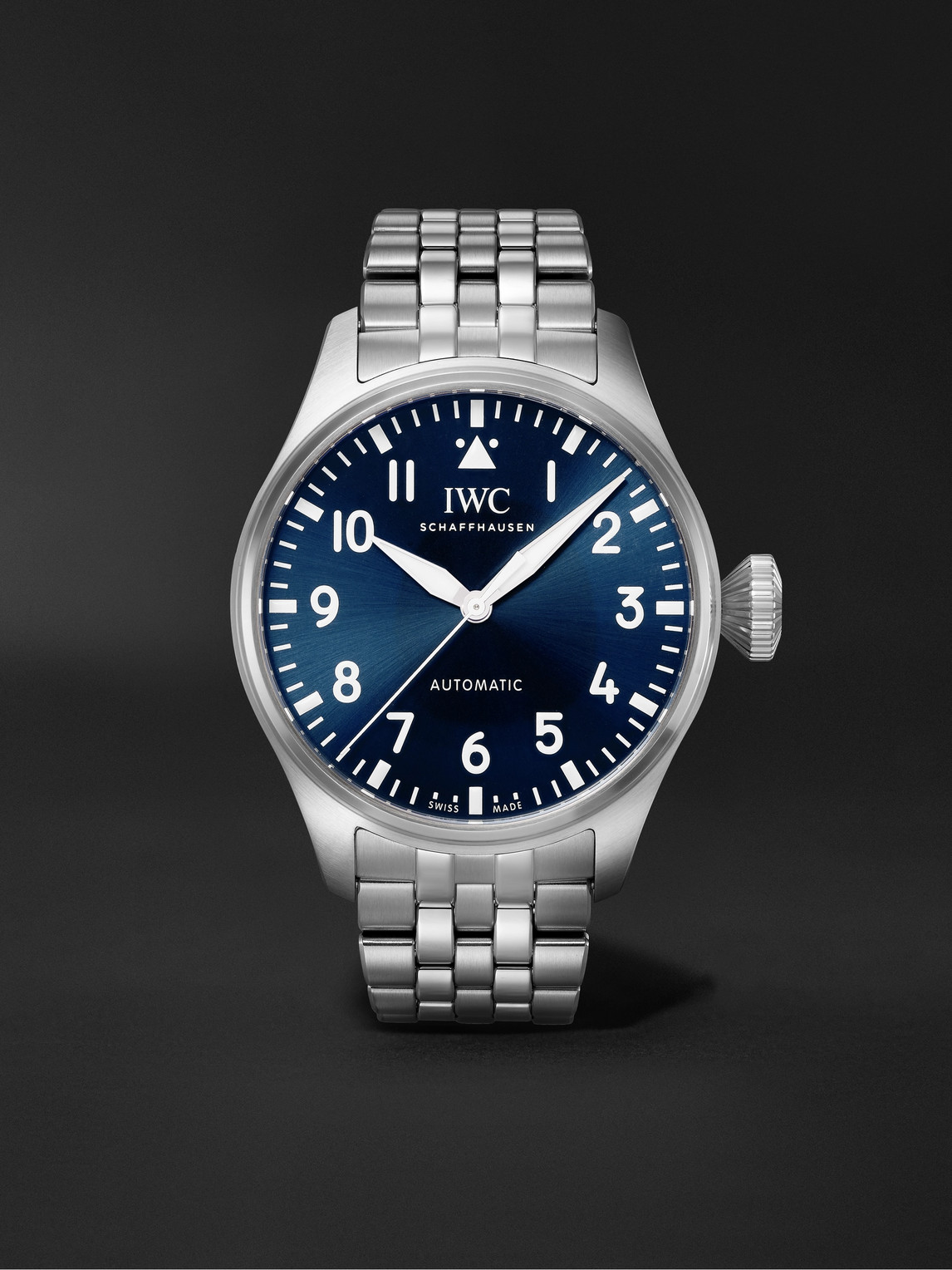 Iwc Schaffhausen Big Pilot's Automatic 43mm Stainless Steel Watch, Ref. No. Iw329304 In Blue