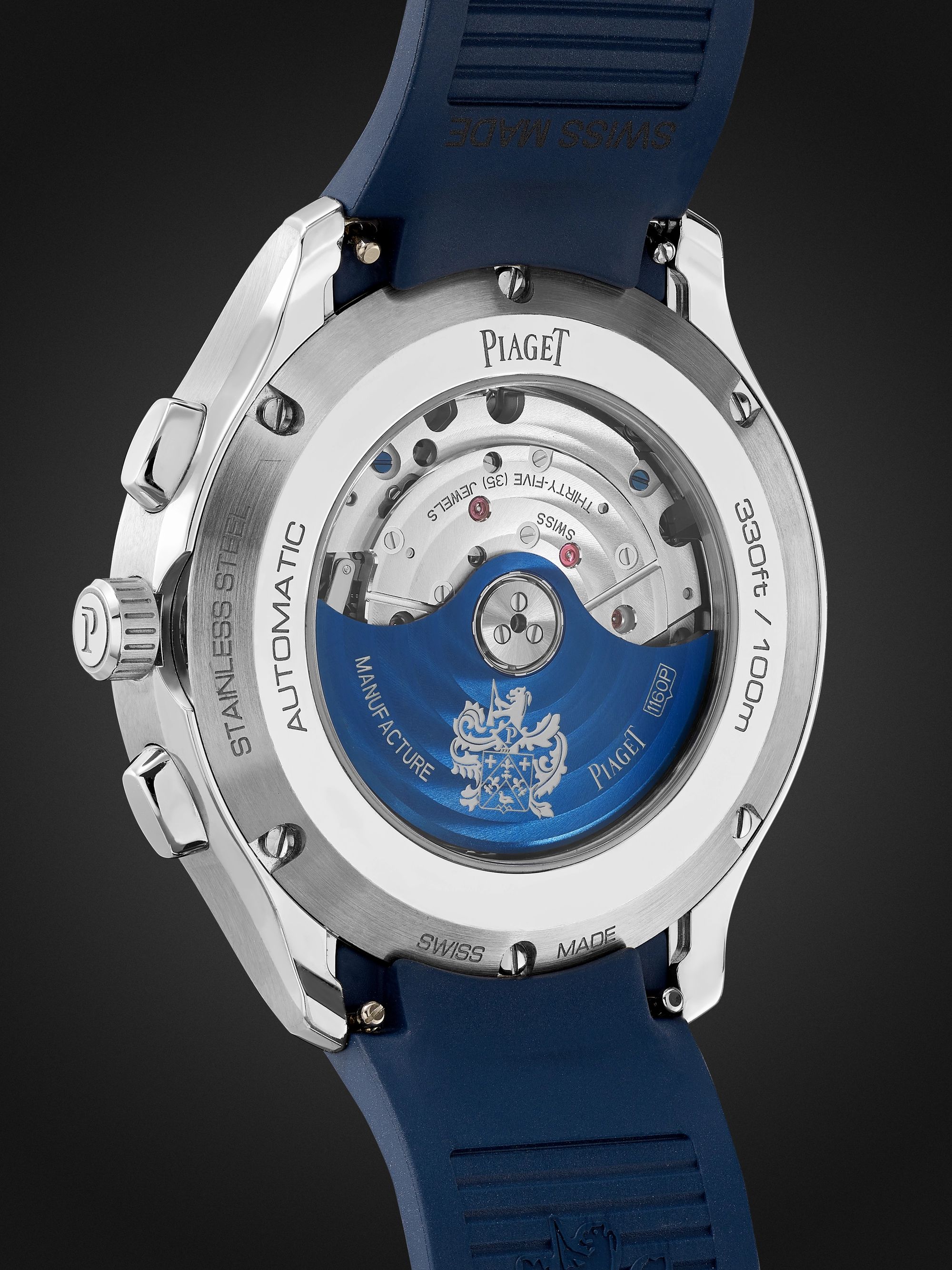 PIAGET Polo Automatic Chronograph 42mm Stainless Steel and Rubber Watch, Ref. No. G0A46013