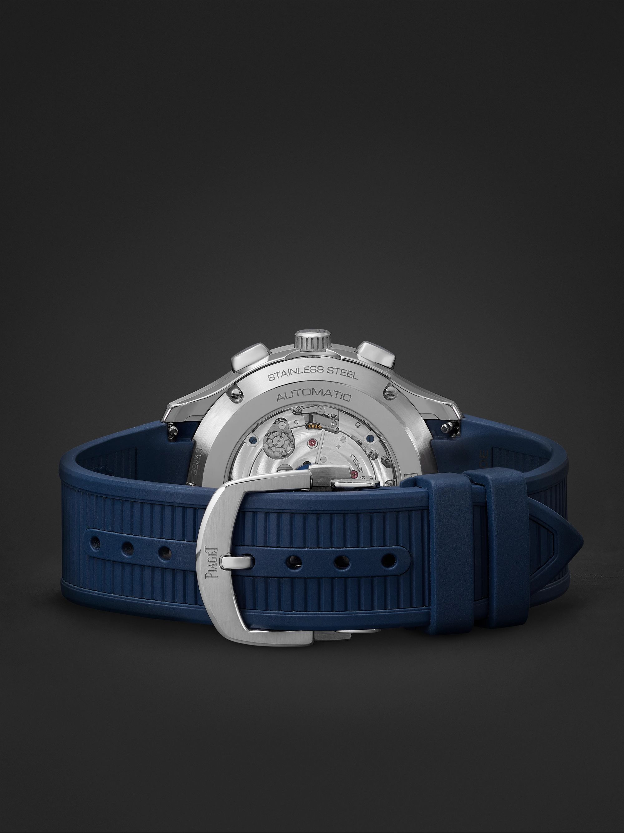 PIAGET Polo Automatic Chronograph 42mm Stainless Steel and Rubber Watch, Ref. No. G0A46013