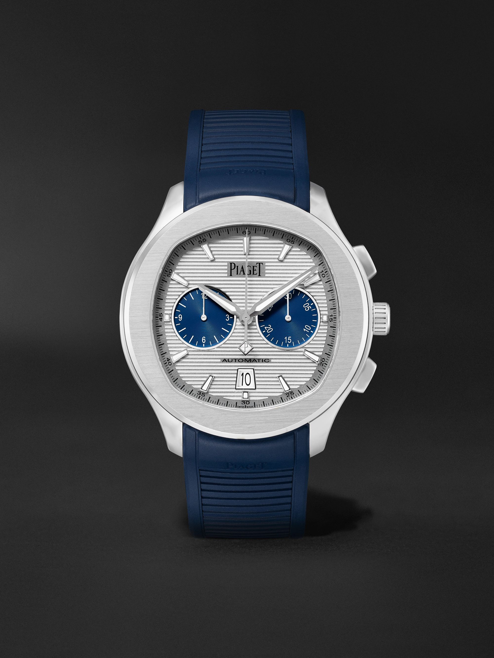 PIAGET Polo Automatic Chronograph 42mm Stainless Steel and Rubber Watch, Ref. No. G0A46013