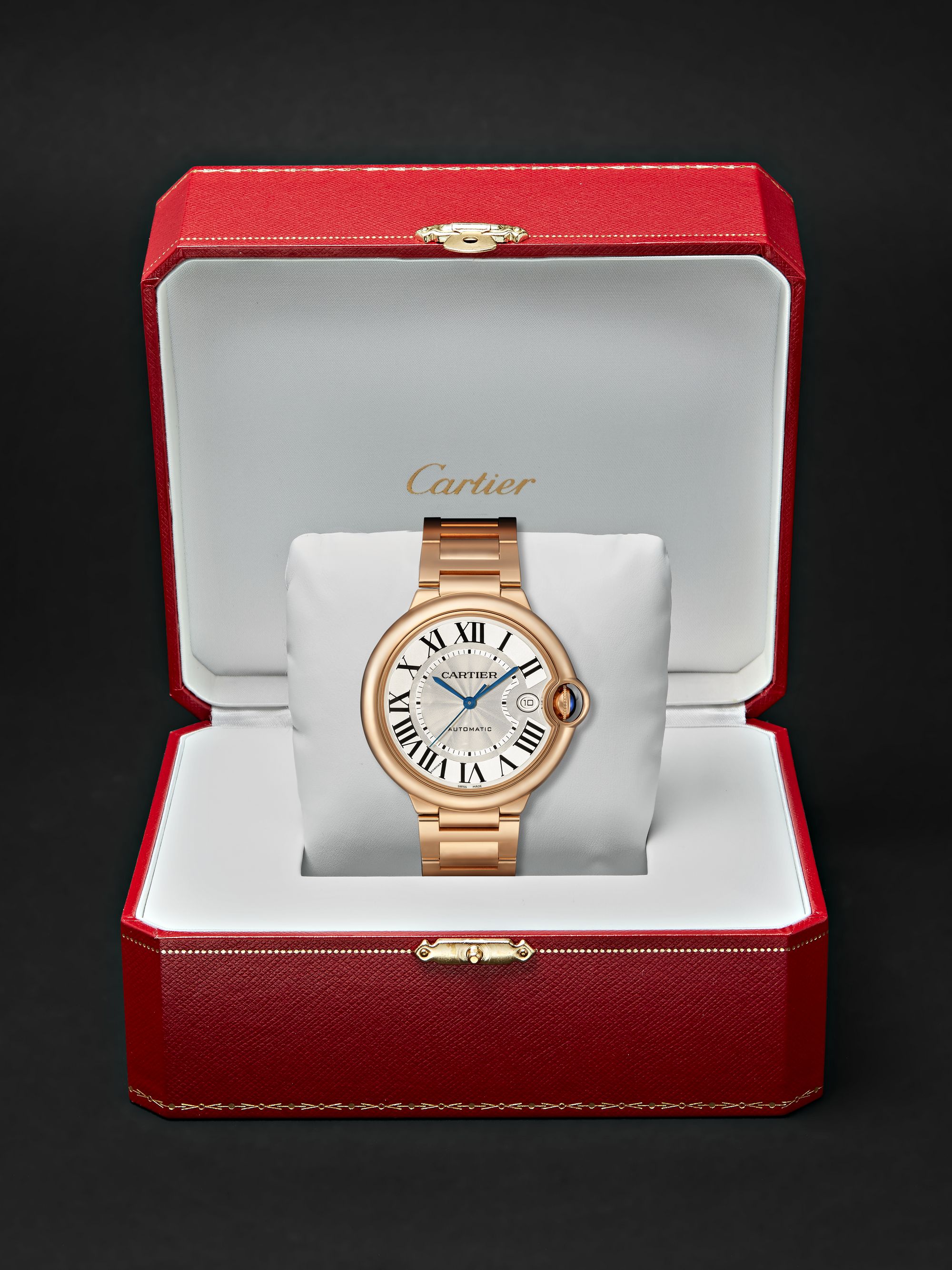 CARTIER Ballon Bleu de Cartier Automatic 40mm 18-Karat Pink Gold Watch, Ref. No. WGBB0039