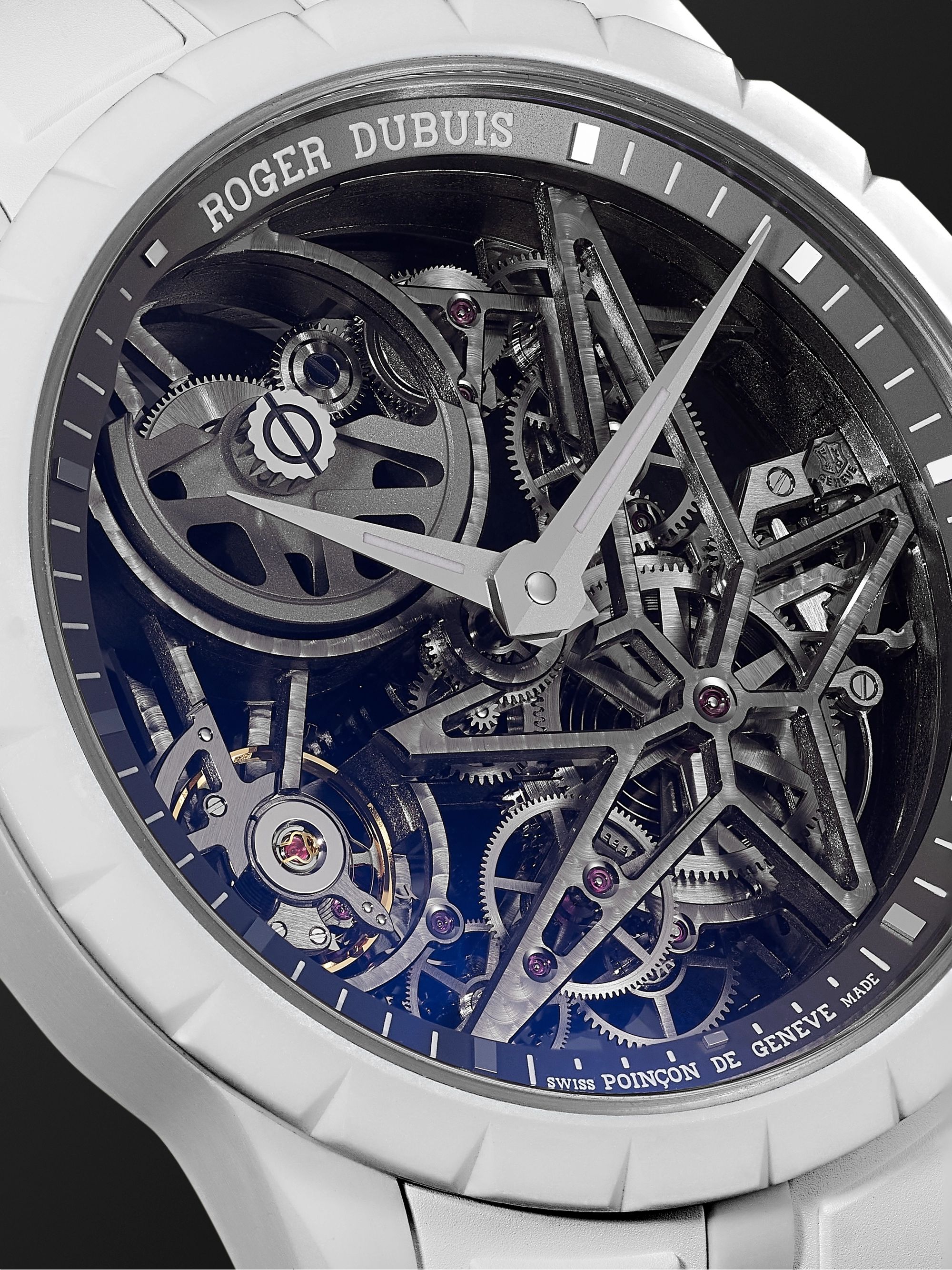 ROGER DUBUIS Excalibur Monobalancier Automatic Skeleton 42mm MCF Carbon, Titanium and Rubber Watch, Ref. No. DBEX0949
