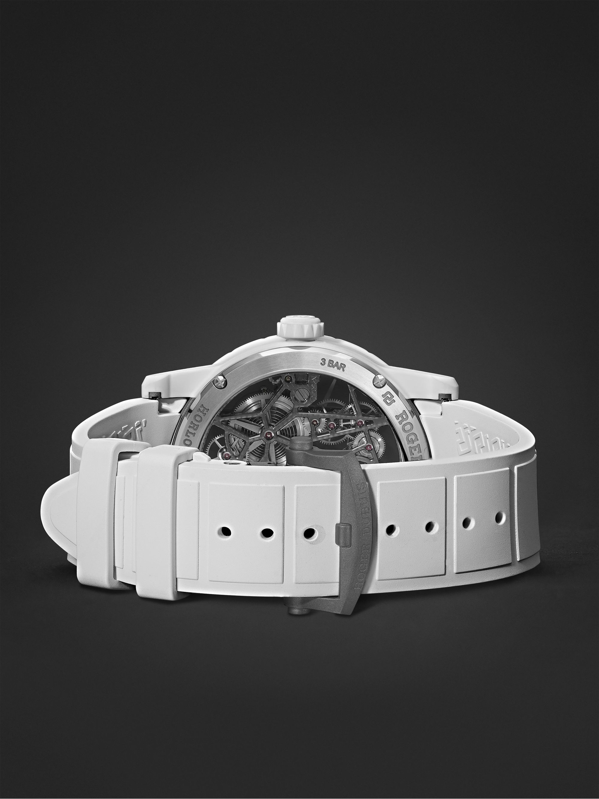 ROGER DUBUIS Excalibur Monobalancier Automatic Skeleton 42mm MCF Carbon, Titanium and Rubber Watch, Ref. No. DBEX0949