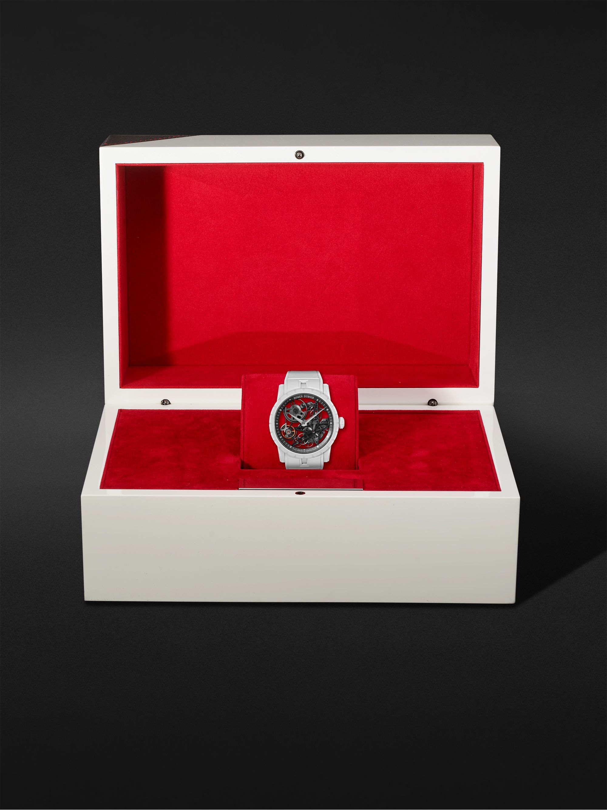 ROGER DUBUIS Excalibur Monobalancier Automatic Skeleton 42mm MCF Carbon, Titanium and Rubber Watch, Ref. No. DBEX0949