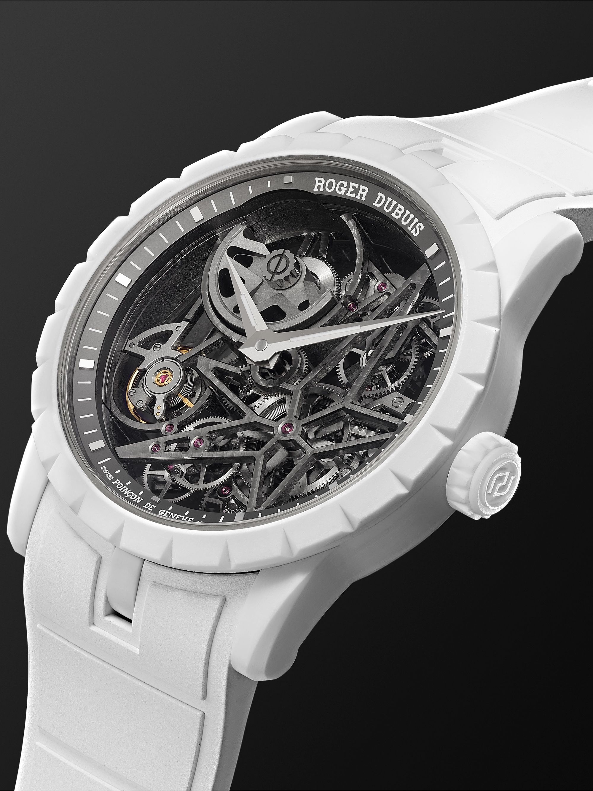 ROGER DUBUIS Excalibur Monobalancier Automatic Skeleton 42mm MCF Carbon, Titanium and Rubber Watch, Ref. No. DBEX0949
