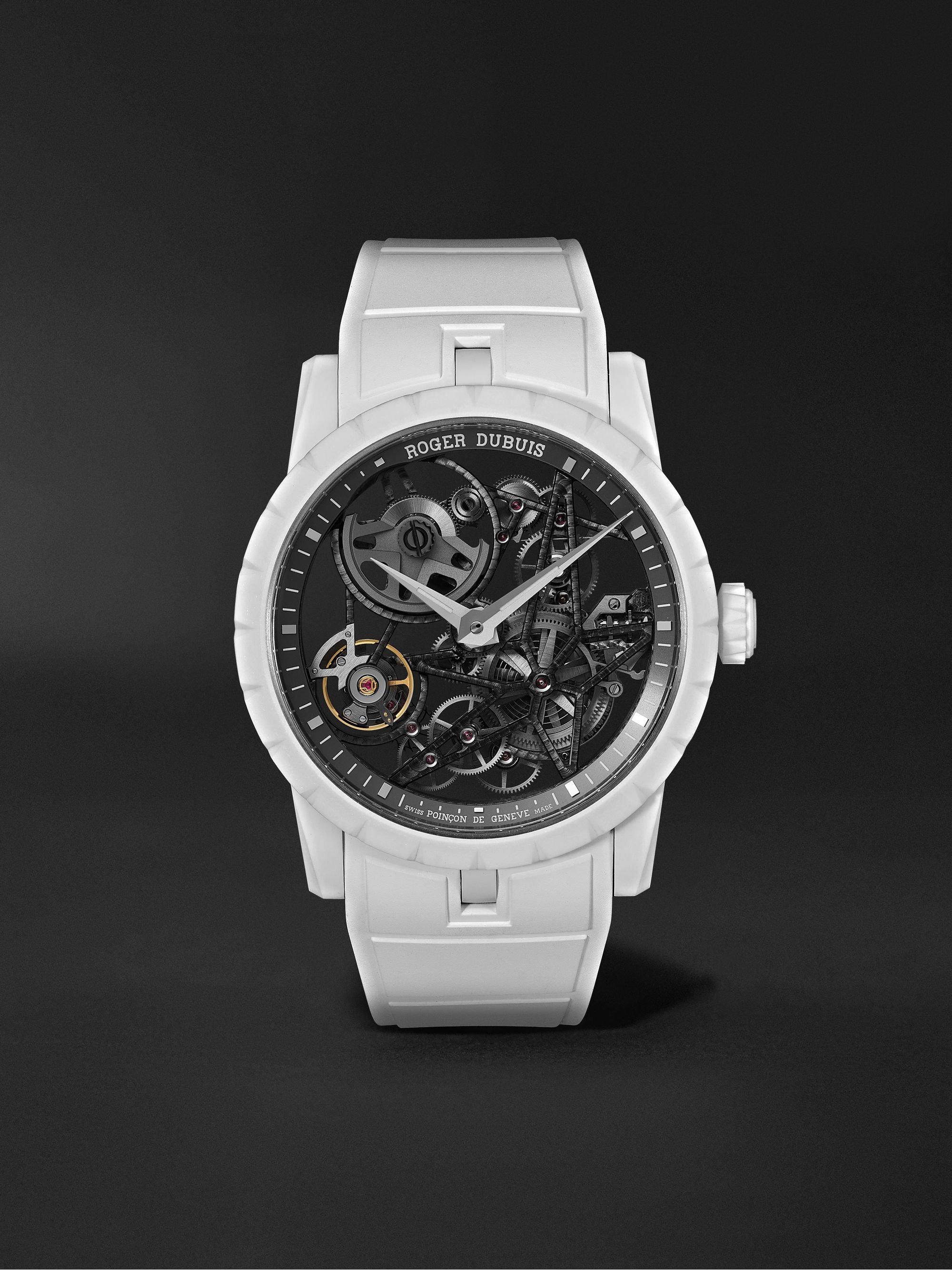 ROGER DUBUIS Excalibur Monobalancier Automatic Skeleton 42mm MCF Carbon, Titanium and Rubber Watch, Ref. No. DBEX0949