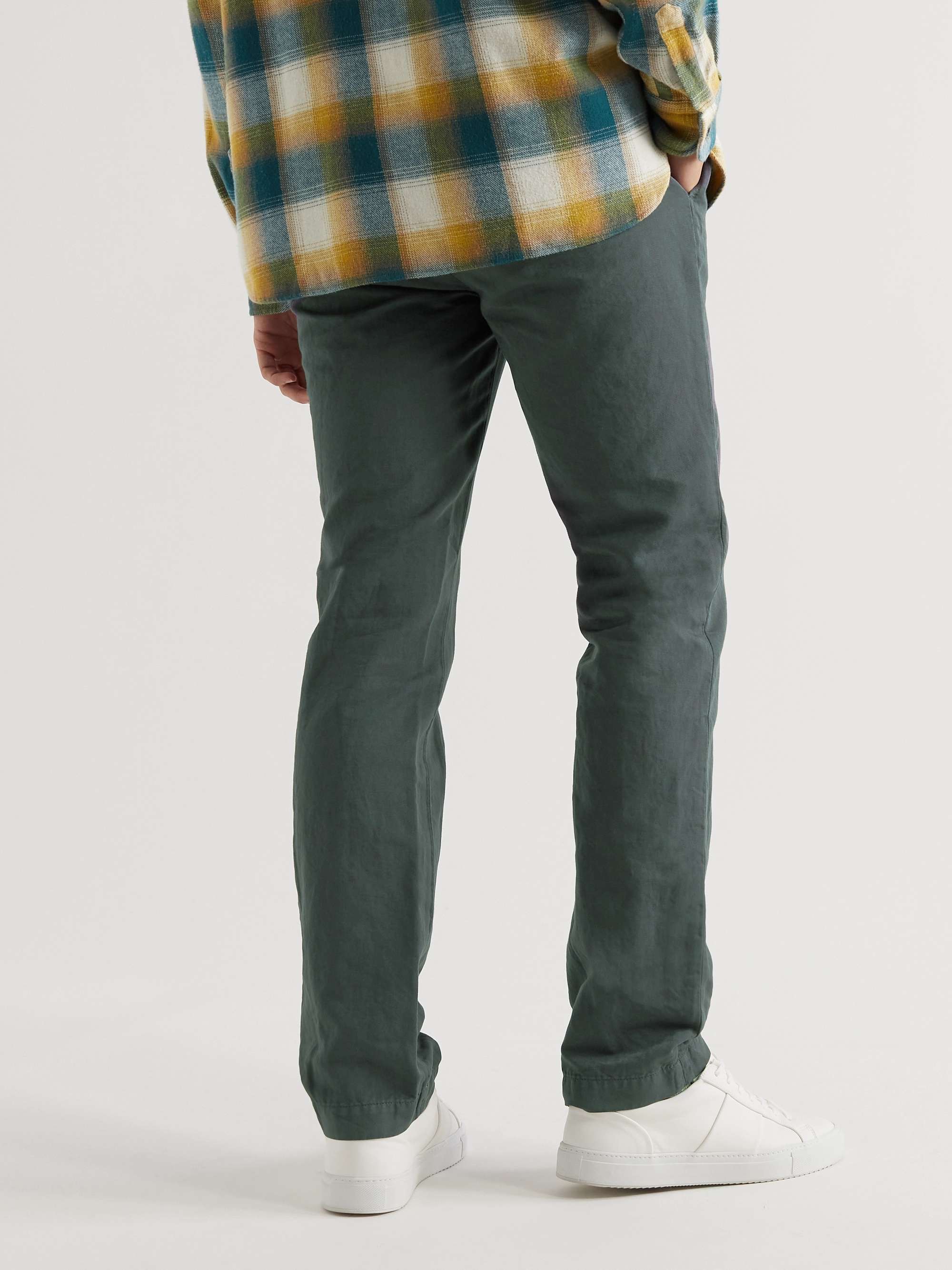 MR P. Cotton and Linen-Blend Twill Chinos
