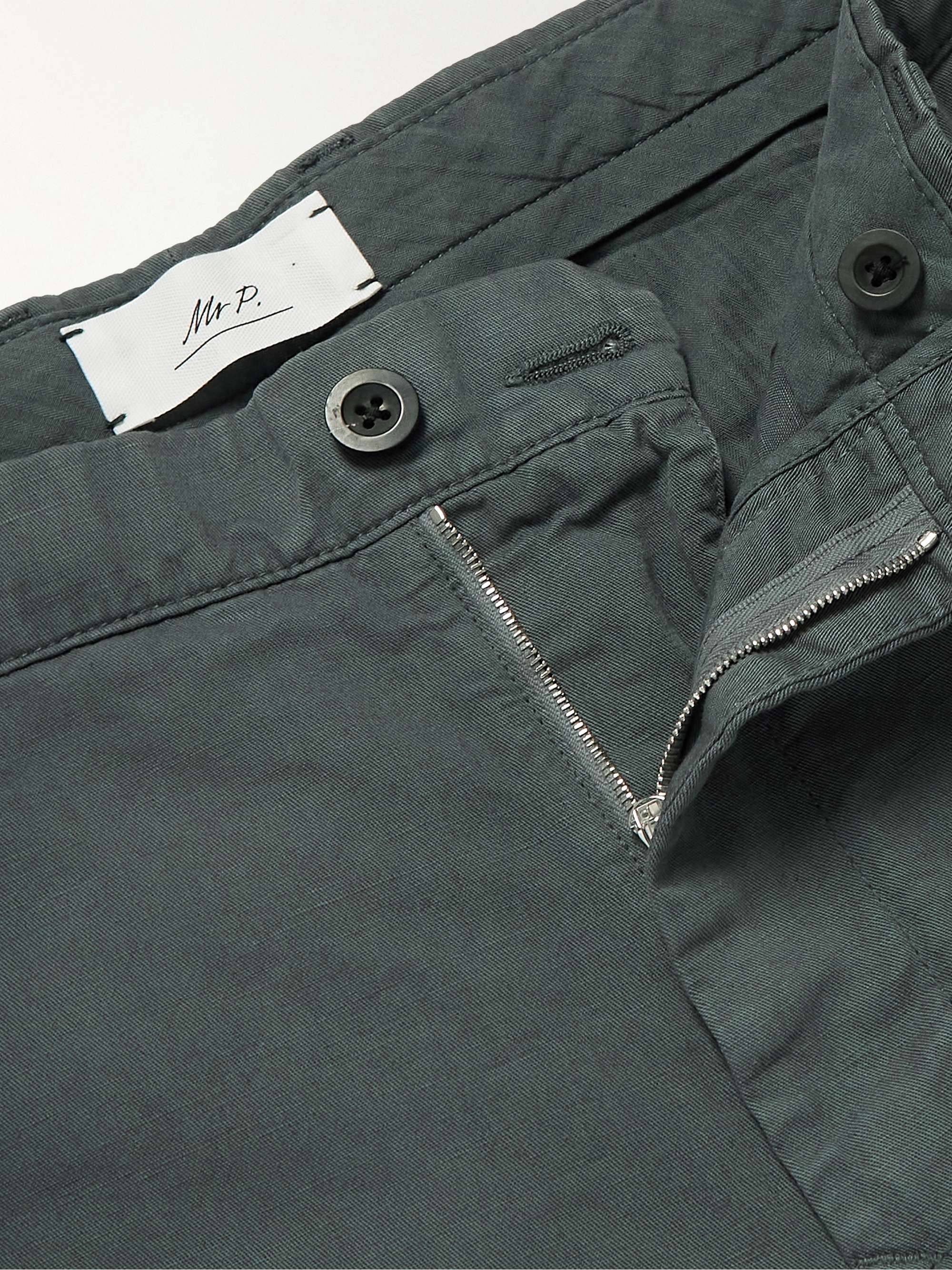 MR P. Cotton and Linen-Blend Twill Chinos