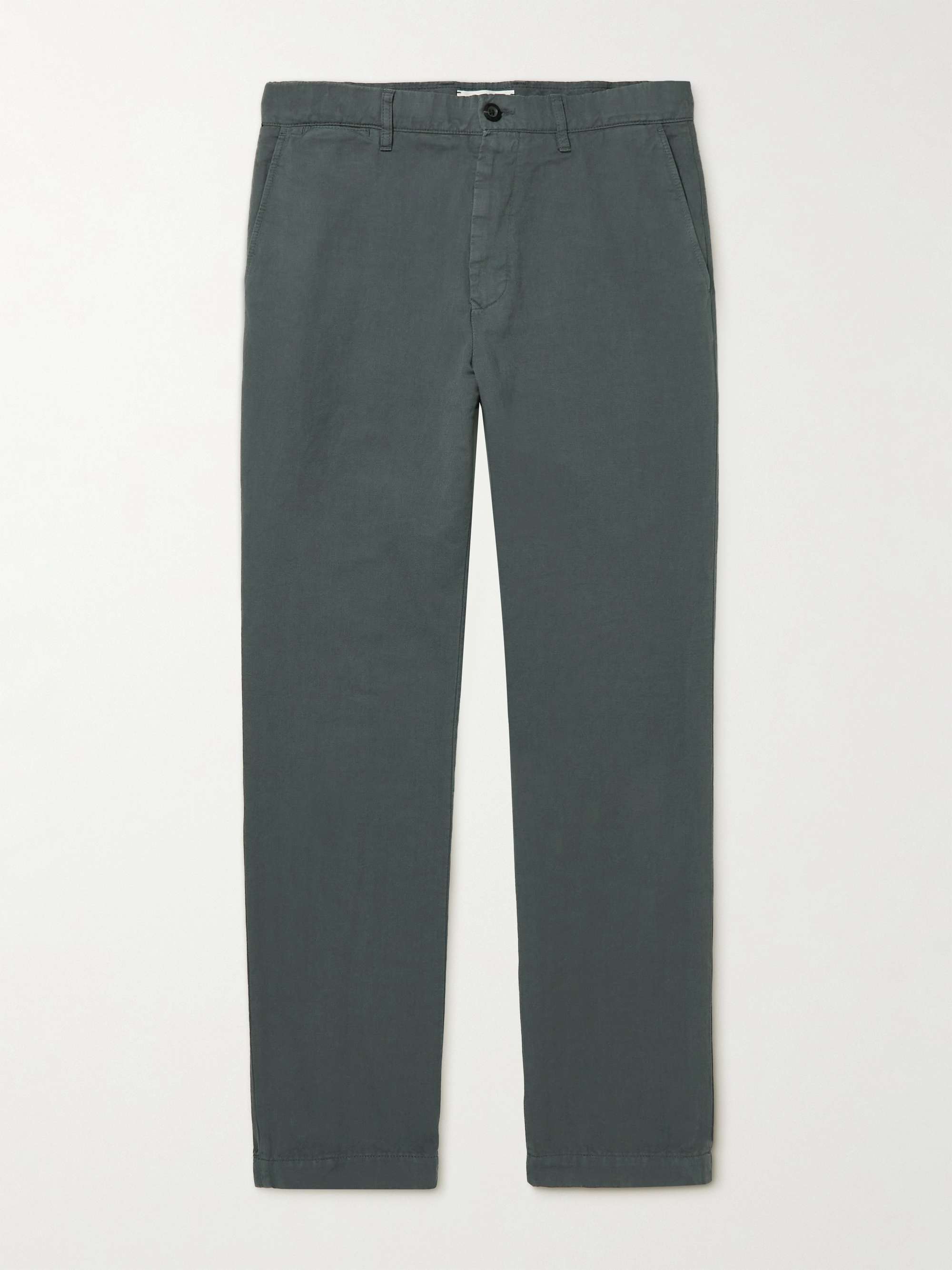 MR P. Cotton and Linen-Blend Twill Chinos