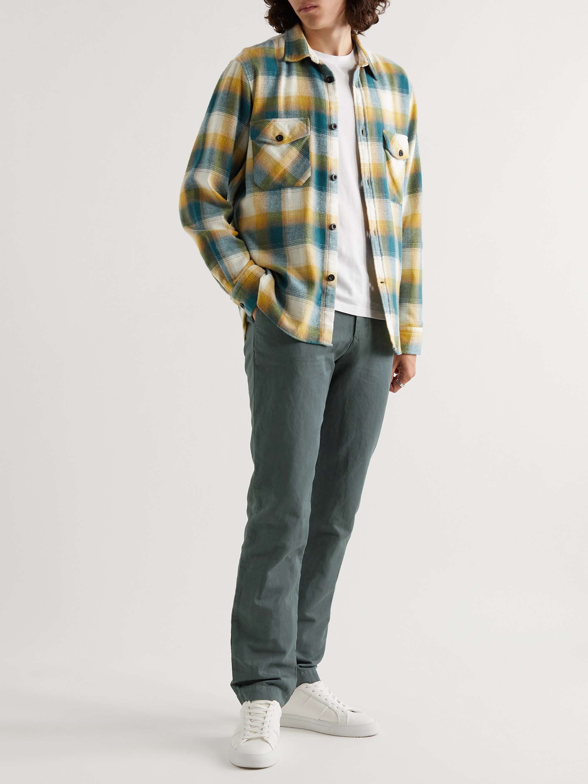 MR P. Cotton and Linen-Blend Twill Chinos