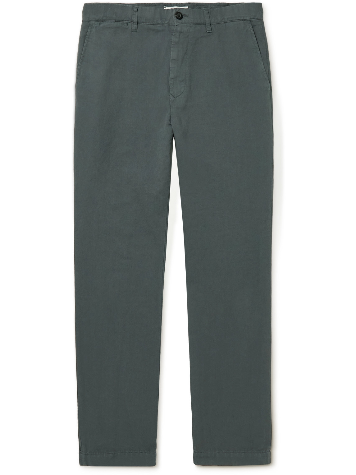 Cotton and Linen-Blend Twill Chinos