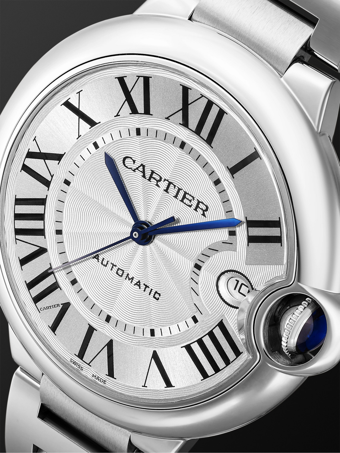 Shop Cartier Ballon Bleu De  Automatic 40mm Stainless Steel Watch, Ref. No. Wsbb0040 In Silver