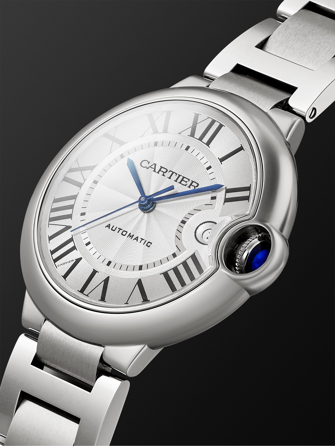 Shop Cartier Ballon Bleu De  Automatic 40mm Stainless Steel Watch, Ref. No. Wsbb0040 In Silver