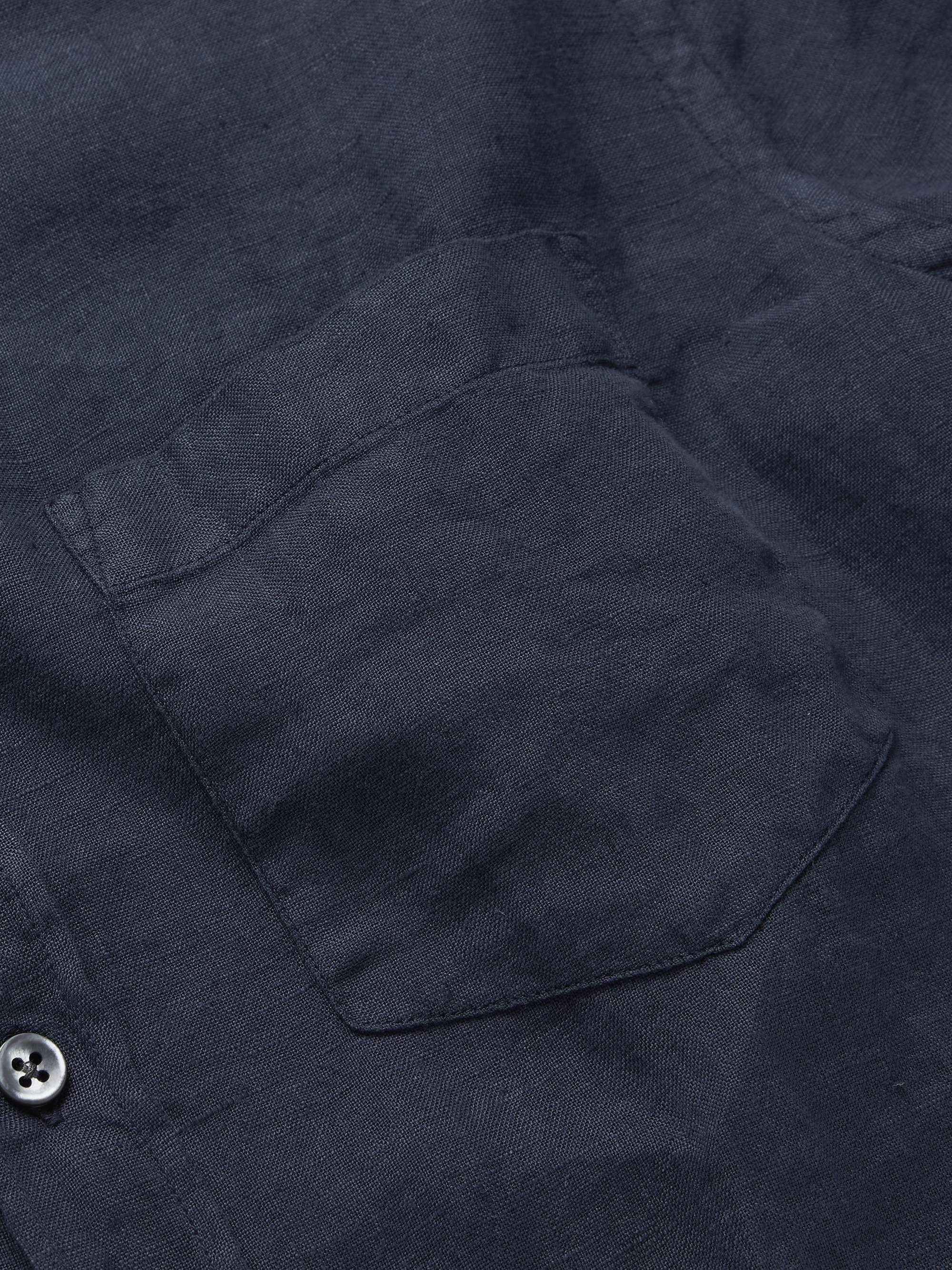 INCOTEX Garment-Dyed Linen Shirt