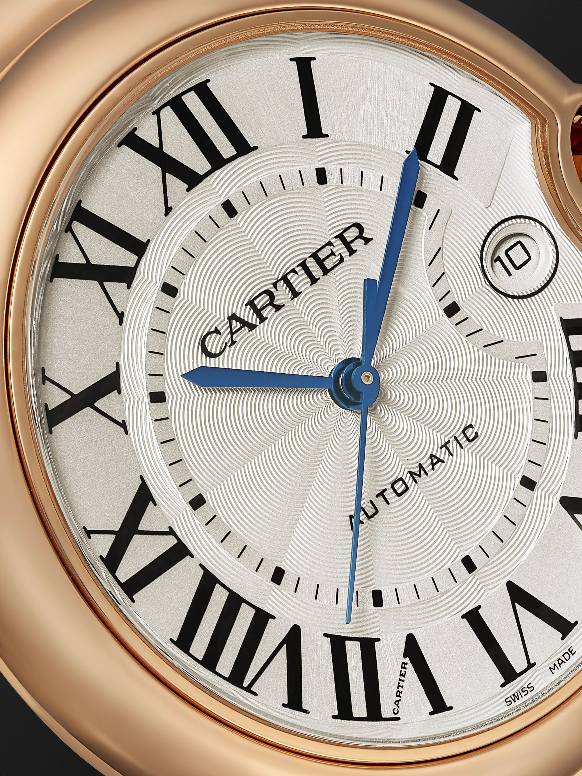 CARTIER Ballon Bleu de Cartier Automatic 40mm 18-Karat Pink Gold and Alligator Watch, Ref. No. WGBB0035