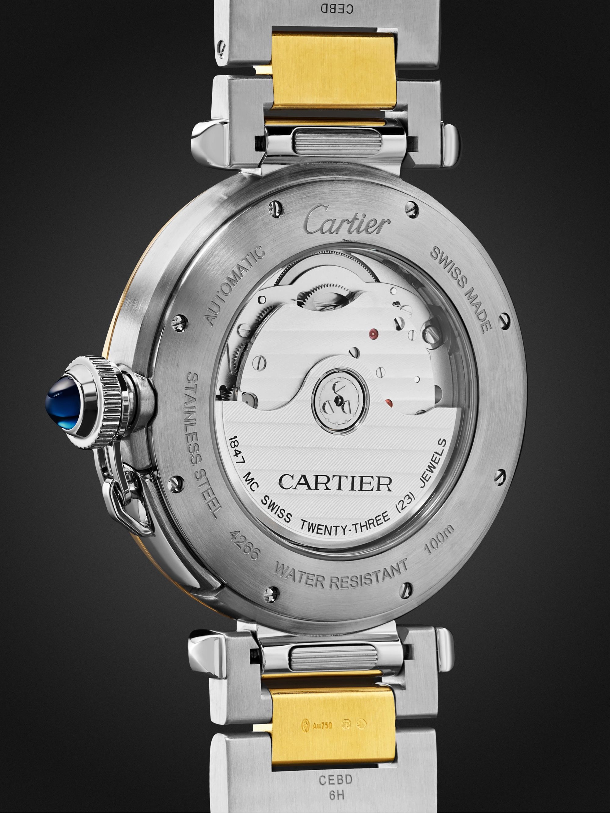 CARTIER Pasha de Cartier Automatic 41mm Stainless Steel and 18-Karat Gold Watch, Ref. No. W2PA0009