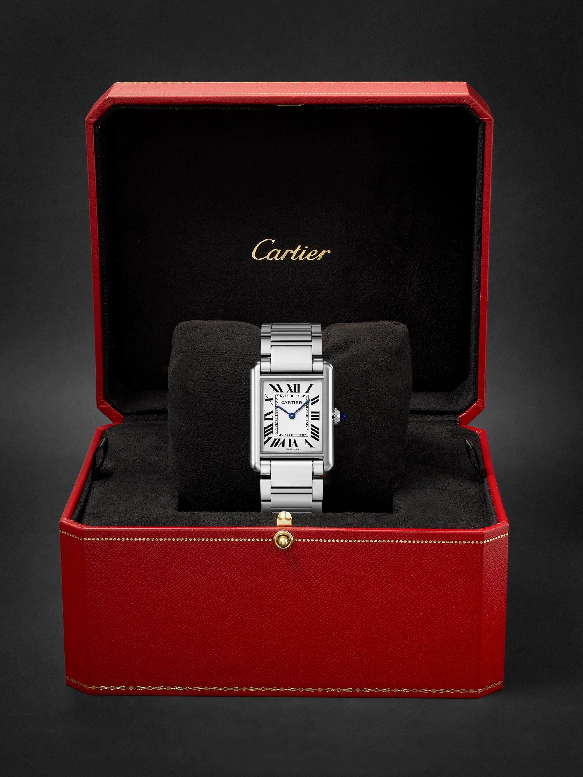 CARTIER Tank Must 33.7mm Stainless Steel Watch, Ref. No. WSTA0052